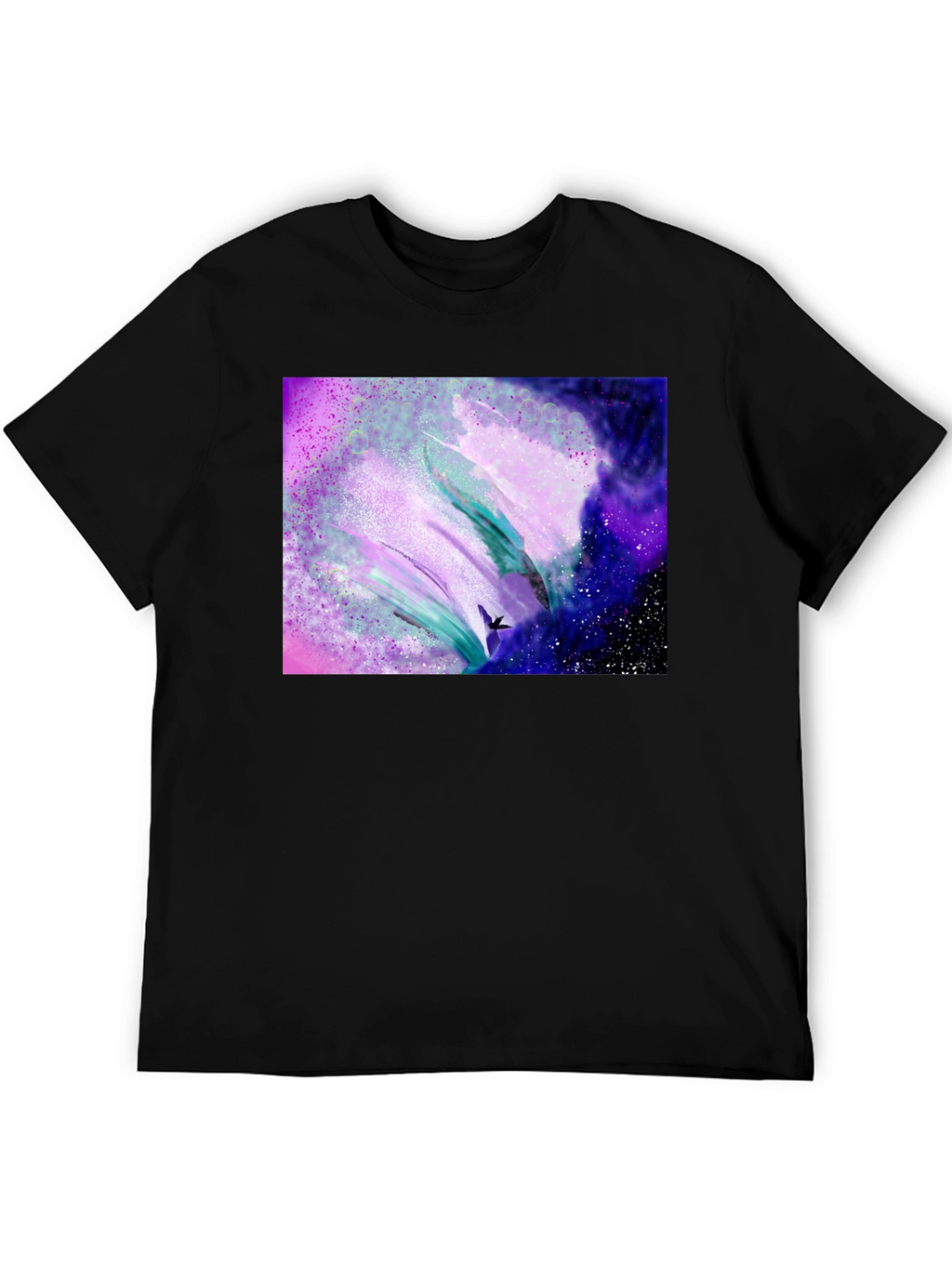 Abstract Galaxy T-Shirt - Artistic Black Tee