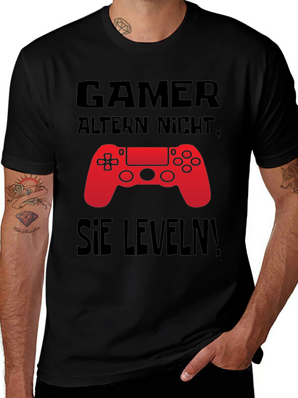 Gamer Level Up Black T-Shirt