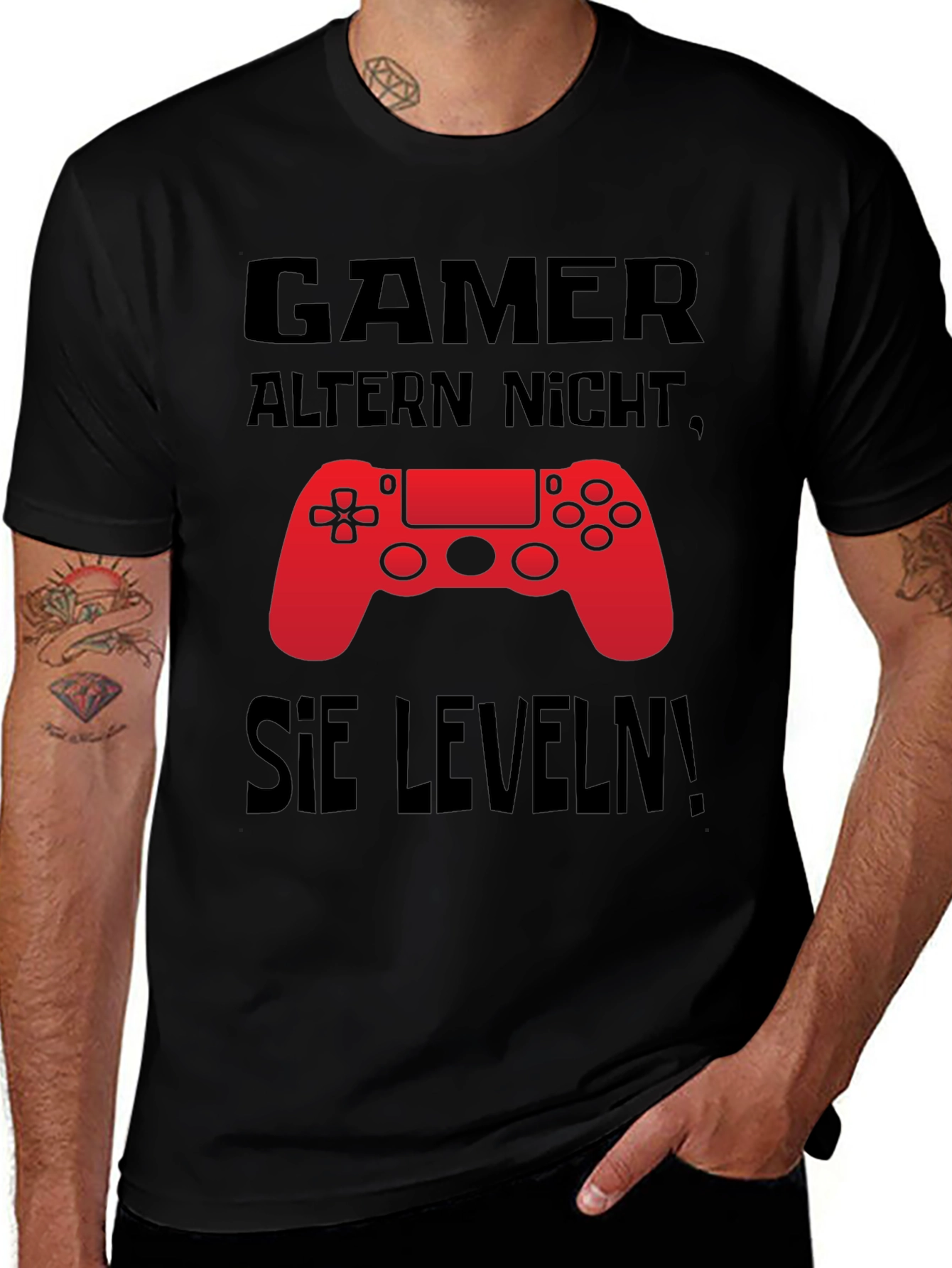 Gamer Level Up Black T-Shirt