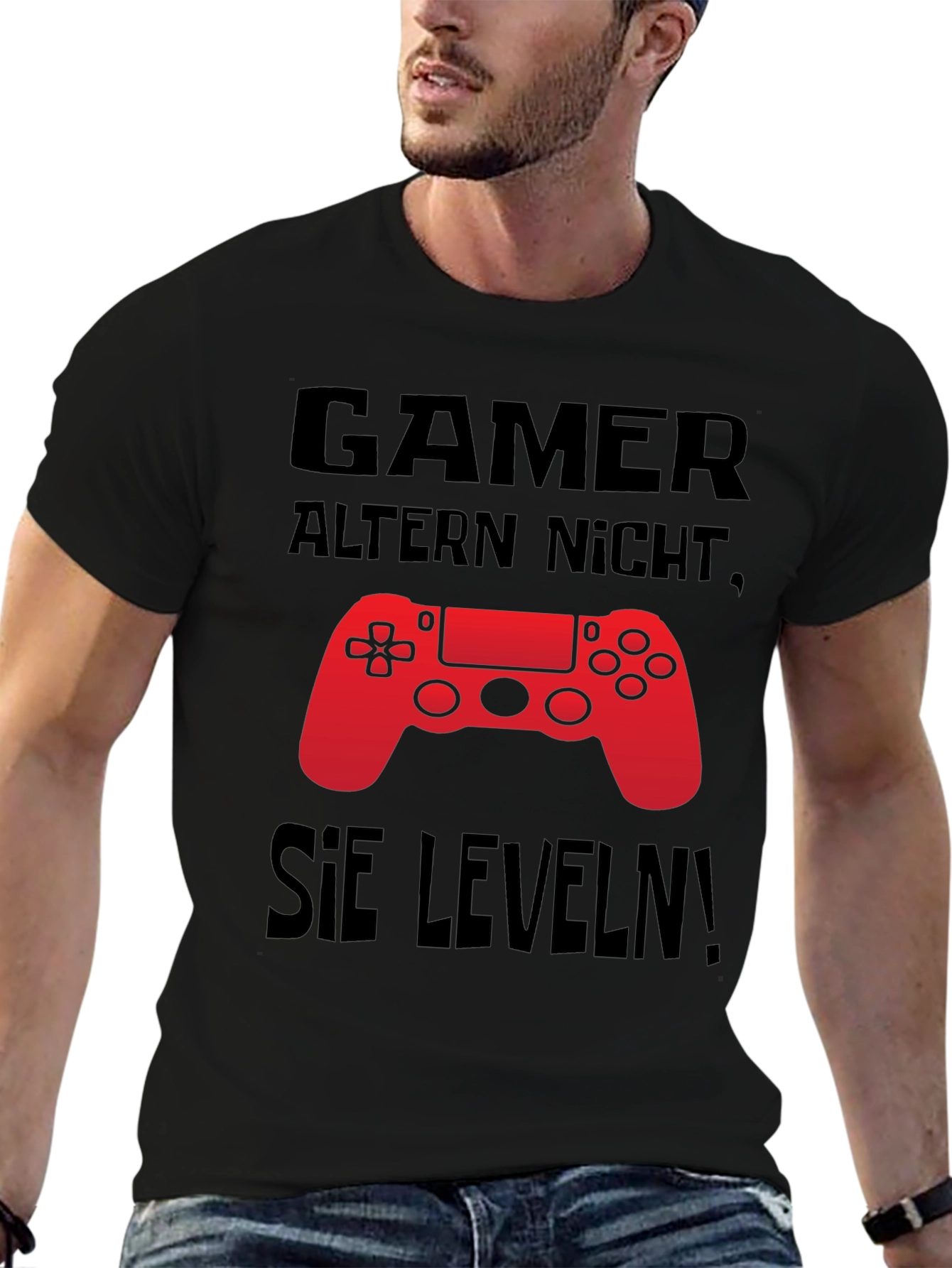 Gamer Level Up Black T-Shirt