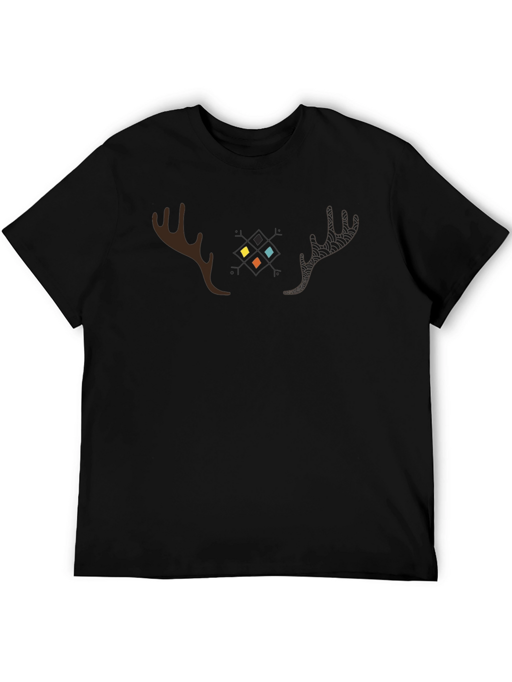 Geometric Moose Antler Graphic Tee