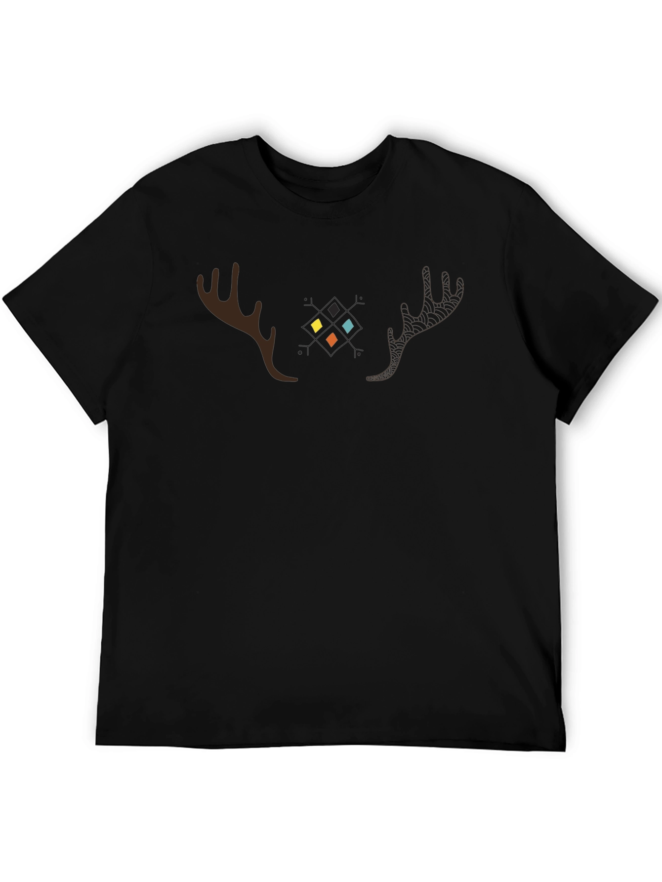 Geometric Moose Antler Graphic Tee
