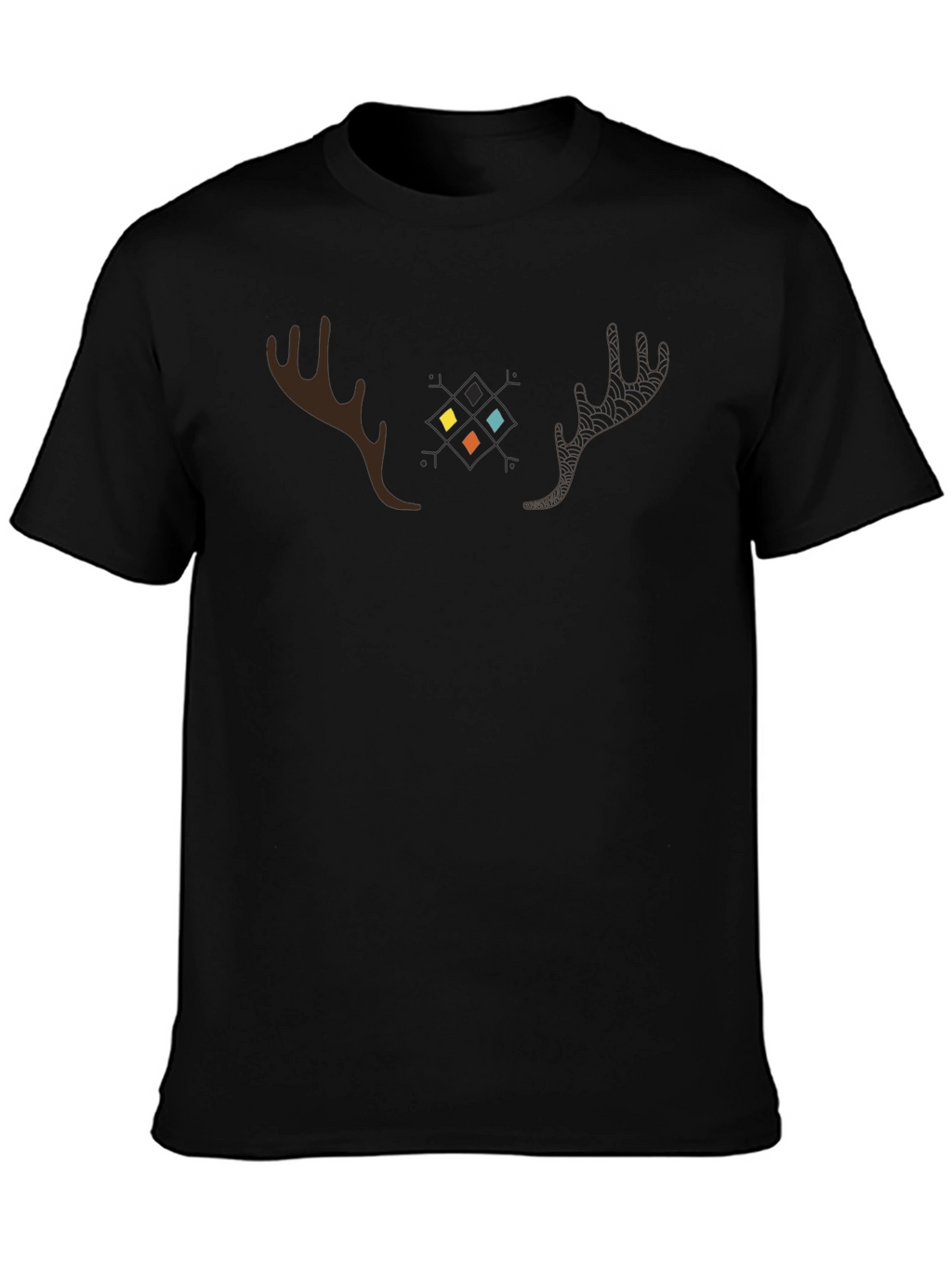 Geometric Moose Antler Graphic Tee