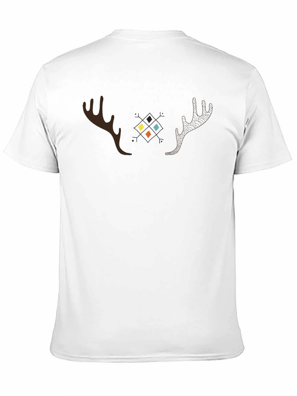 Geometric Moose Antler Graphic Tee