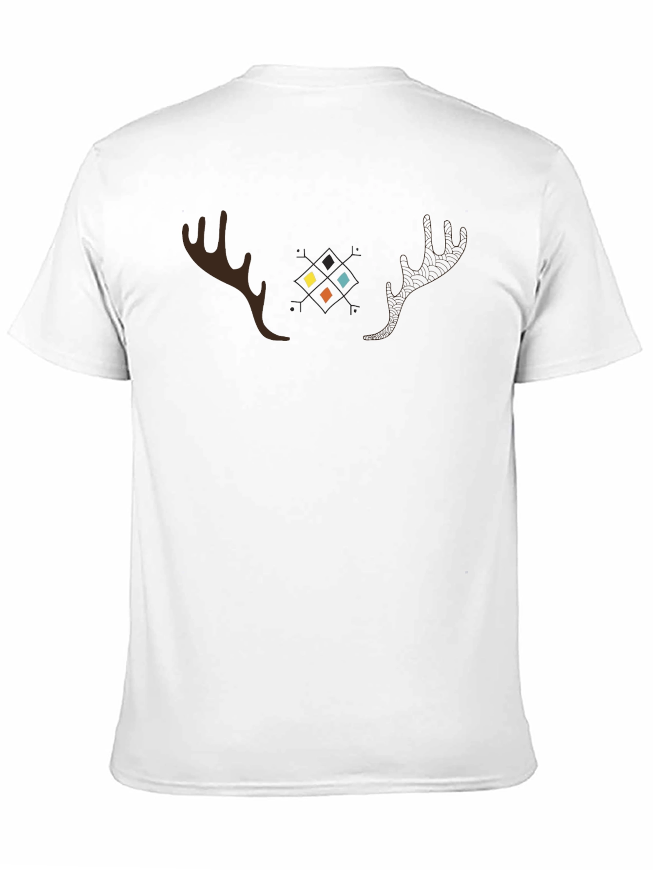 Geometric Moose Antler Graphic Tee