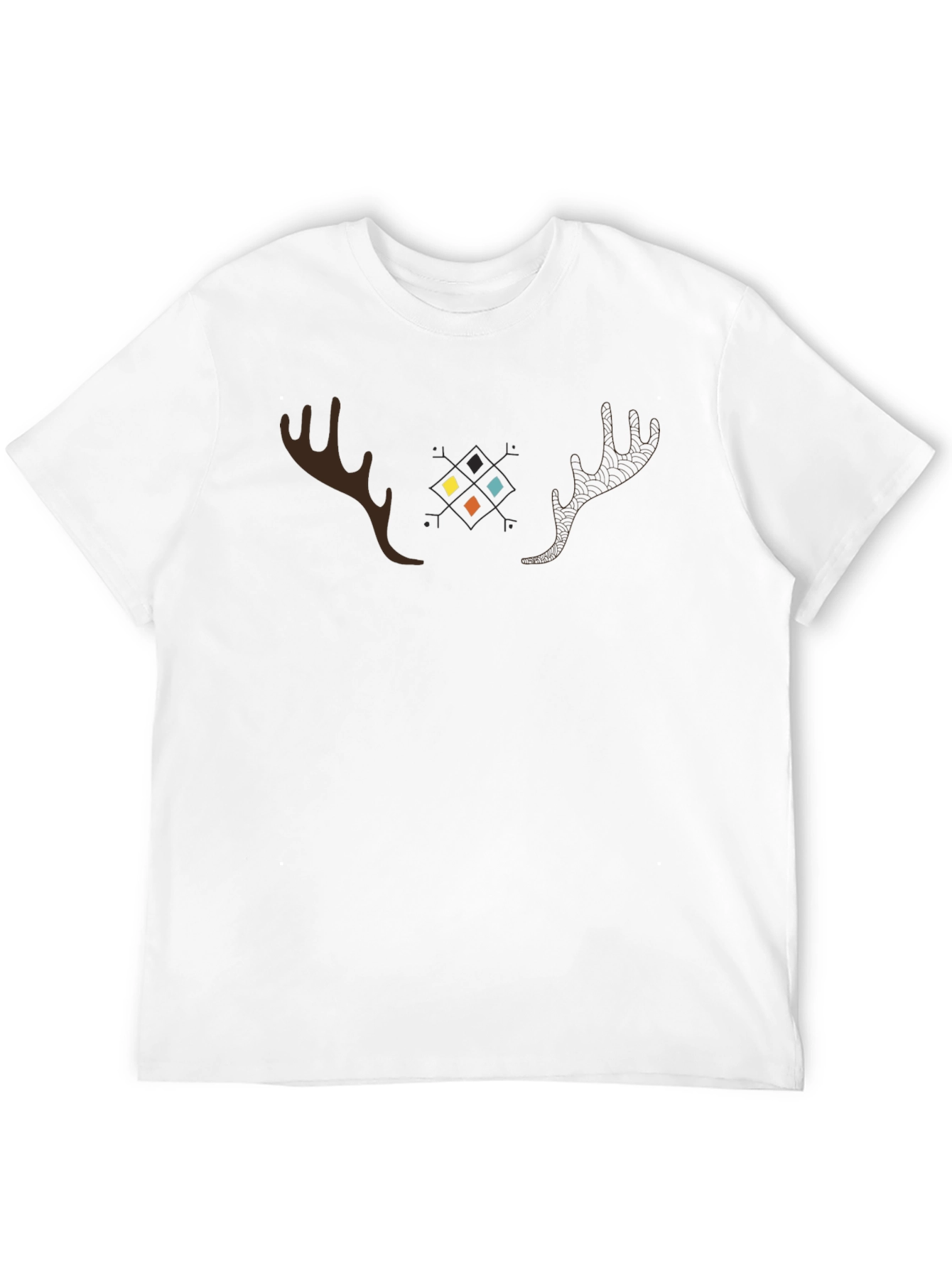 Geometric Moose Antler Graphic Tee