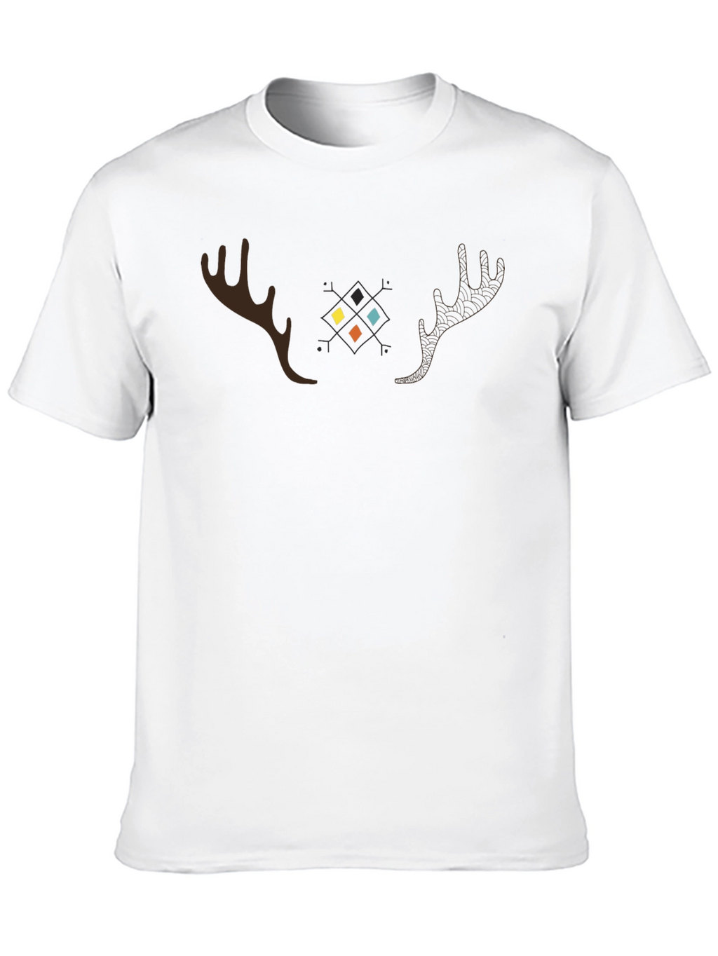 Geometric Moose Antler Graphic Tee