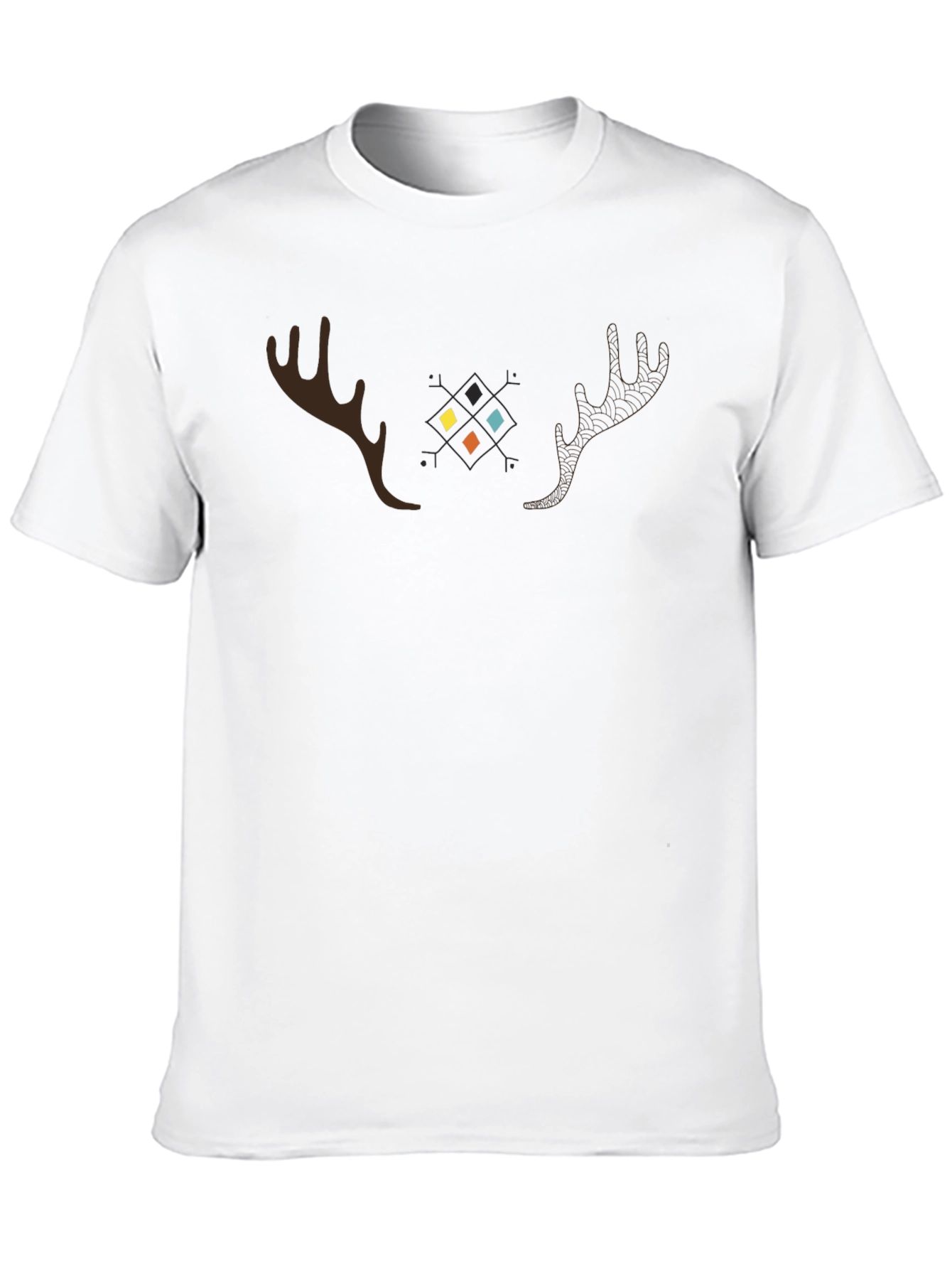 Geometric Moose Antler Graphic Tee