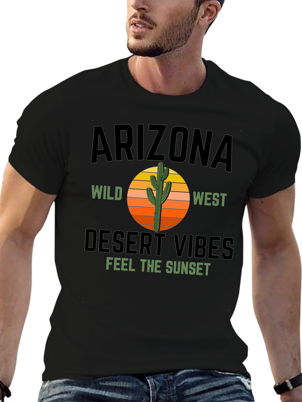 Arizona Desert Vibes Graphic Tee - Black