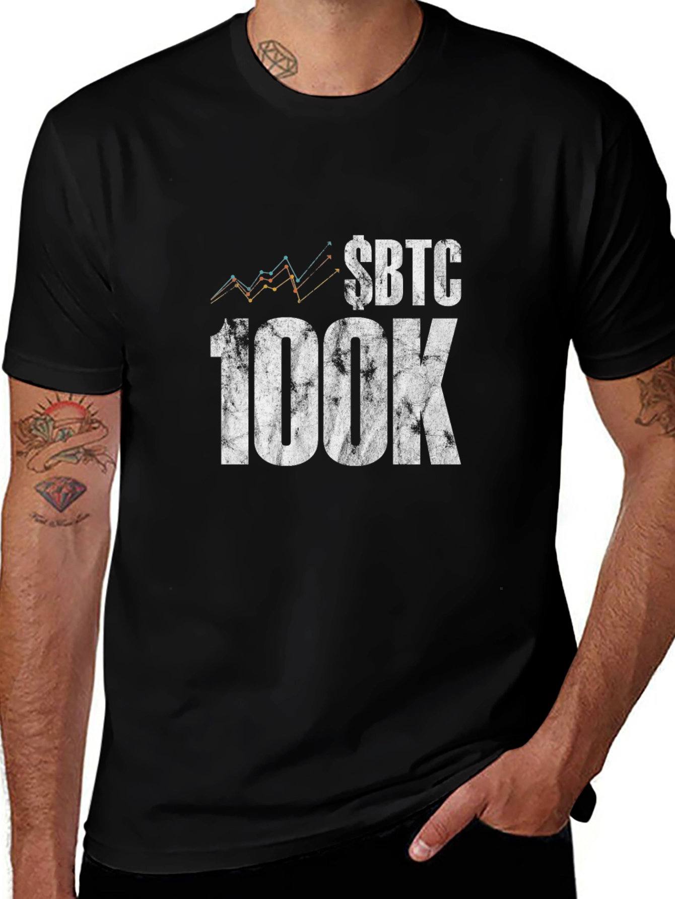 $BTC 100K T-Shirt - Crypto Investor Apparel