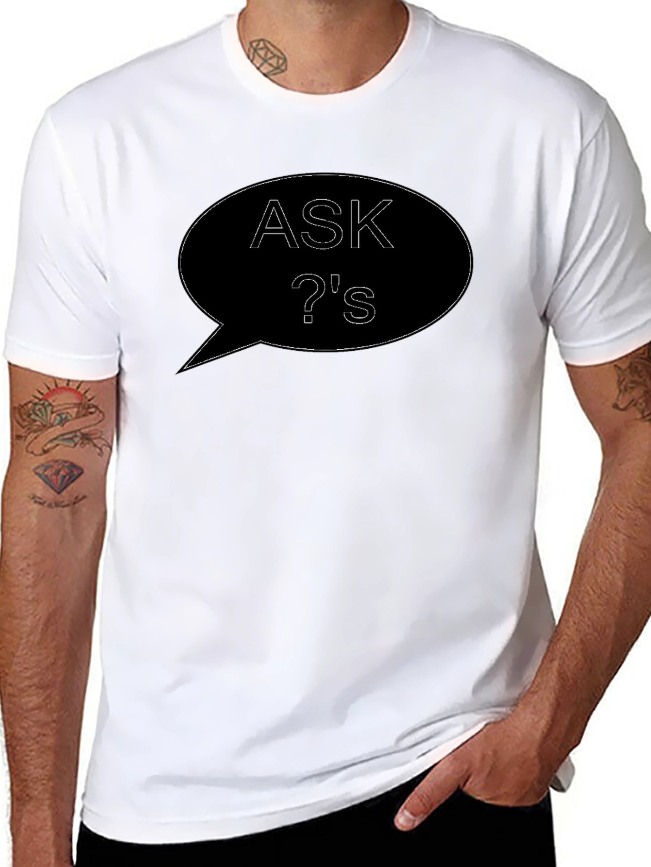 Ask Questions Black T-Shirt Unique Graphic Tee