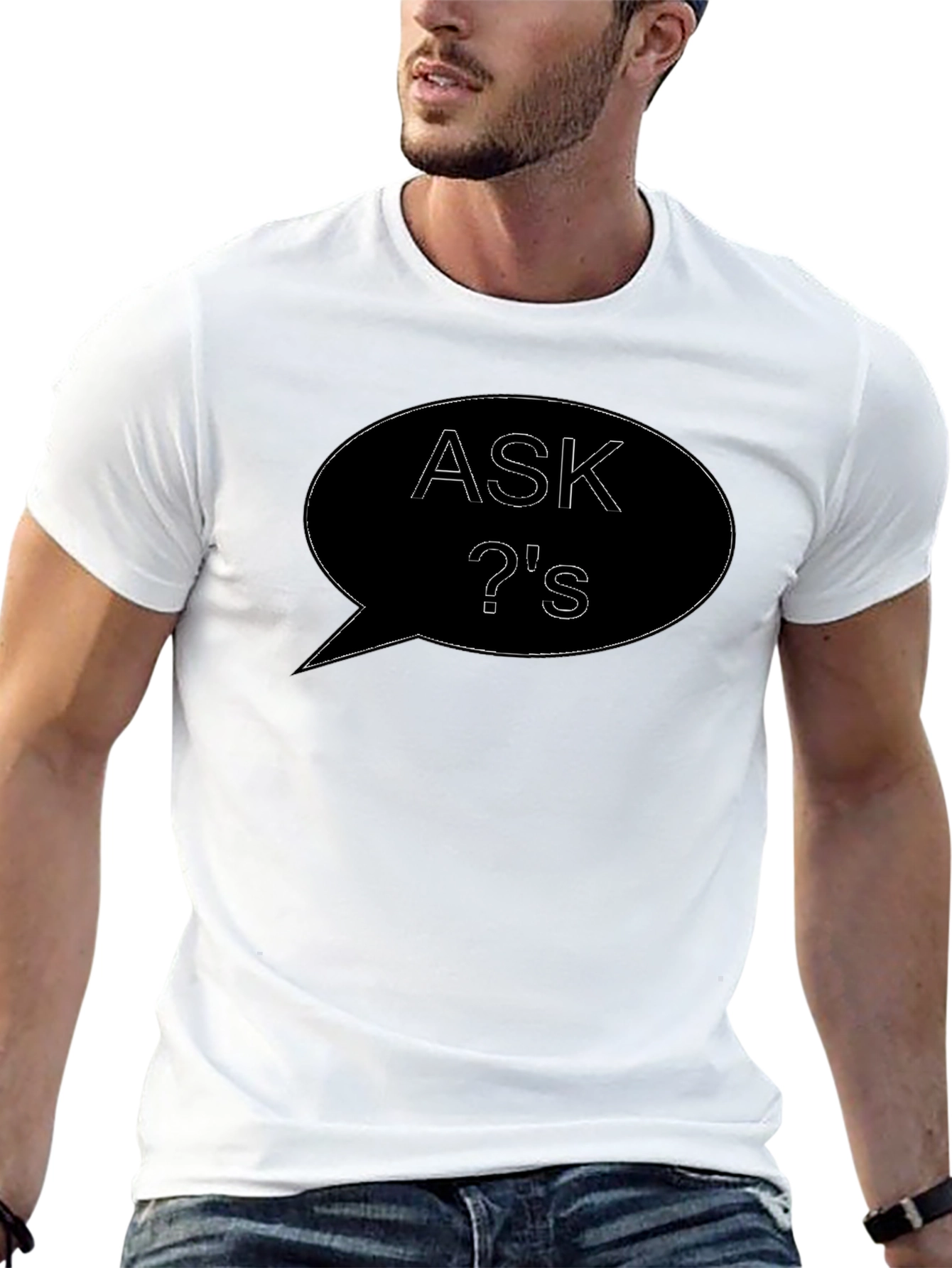 Ask Questions Black T-Shirt Unique Graphic Tee