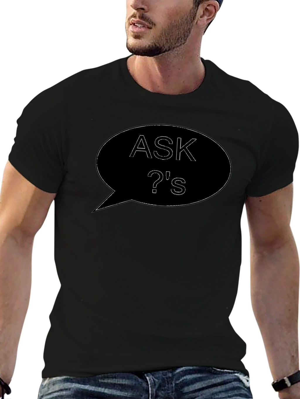 Ask Questions Black T-Shirt Unique Graphic Tee