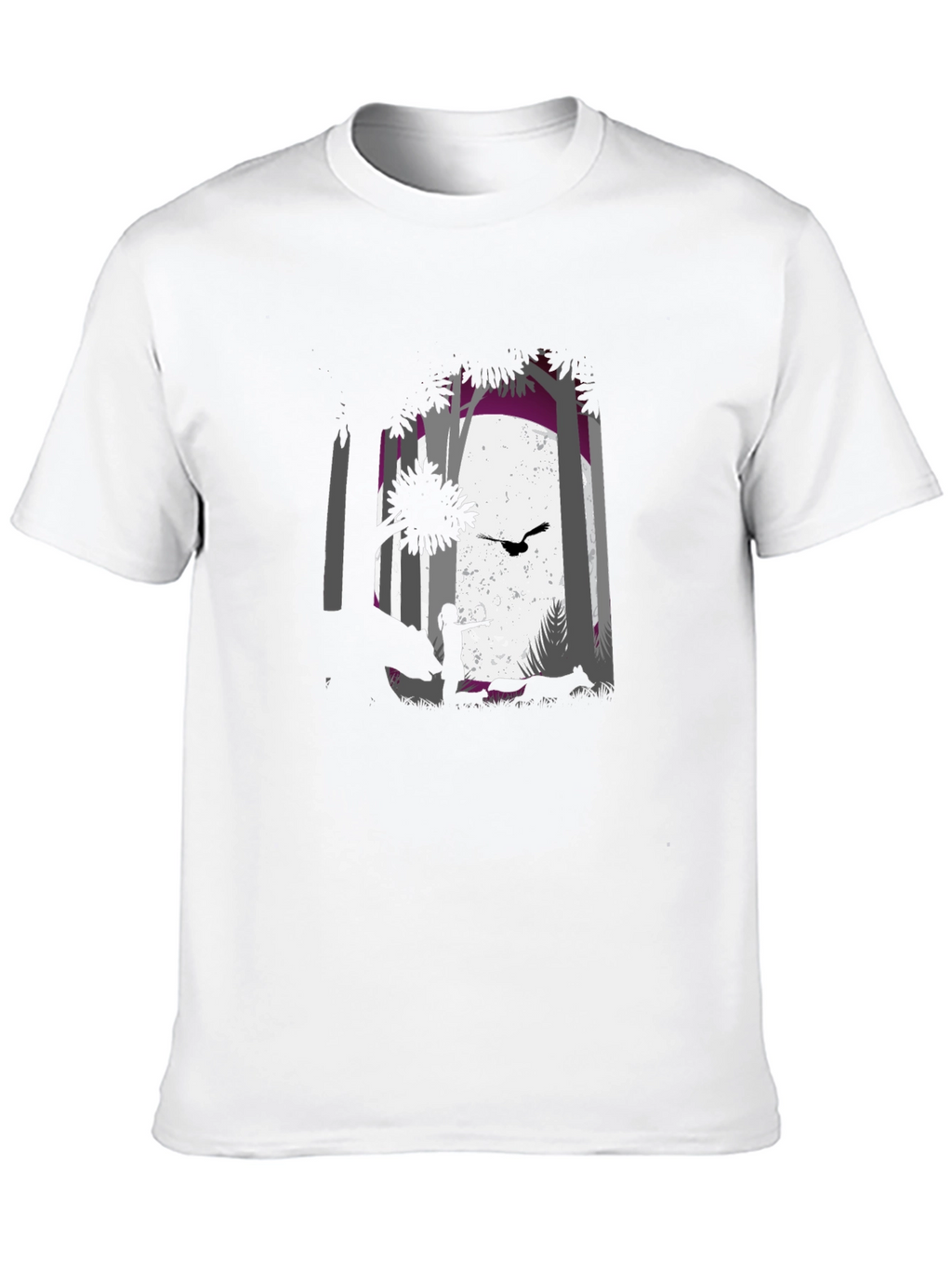 Forest Scene Black T-Shirt