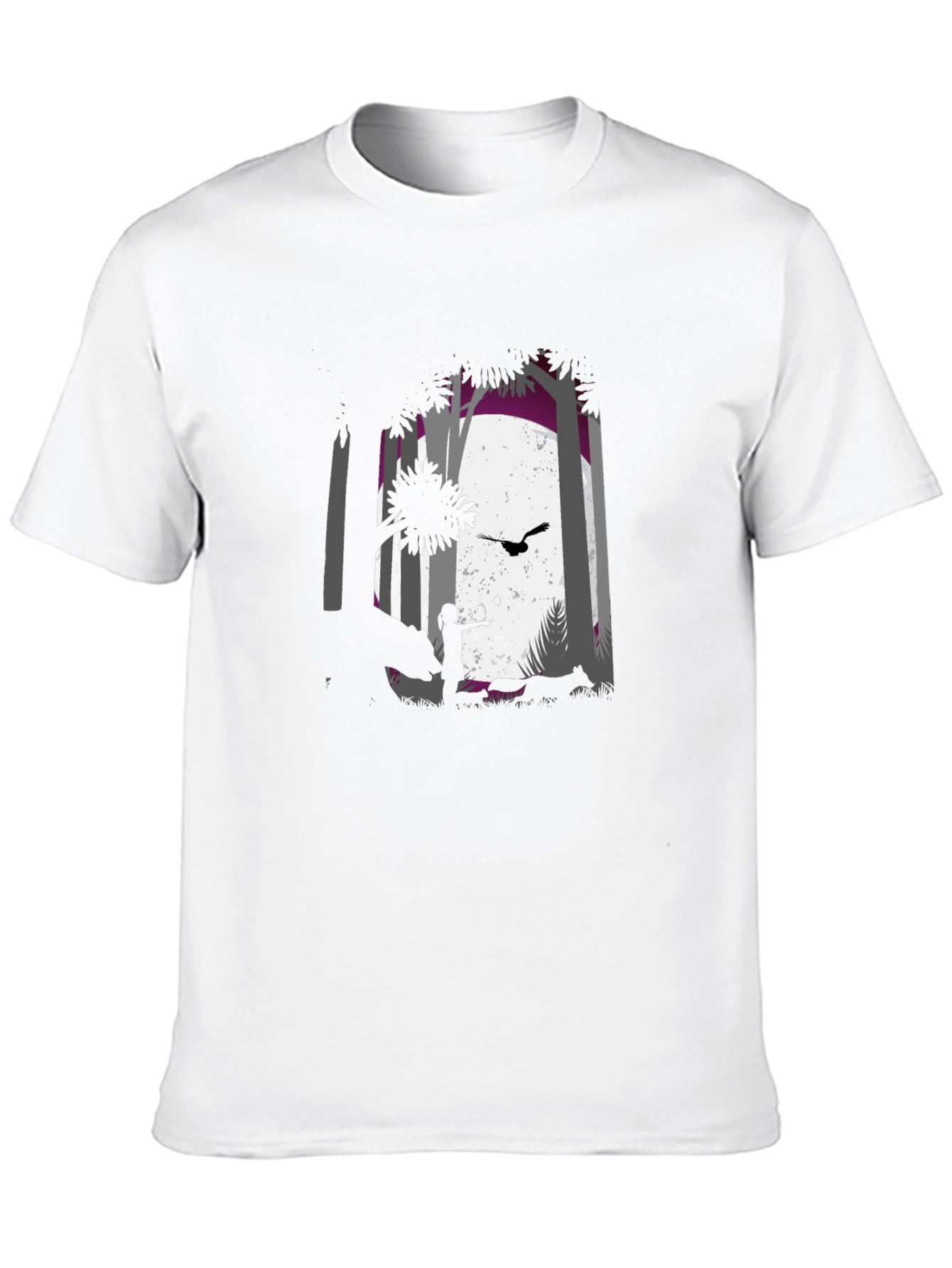 Forest Scene Black T-Shirt