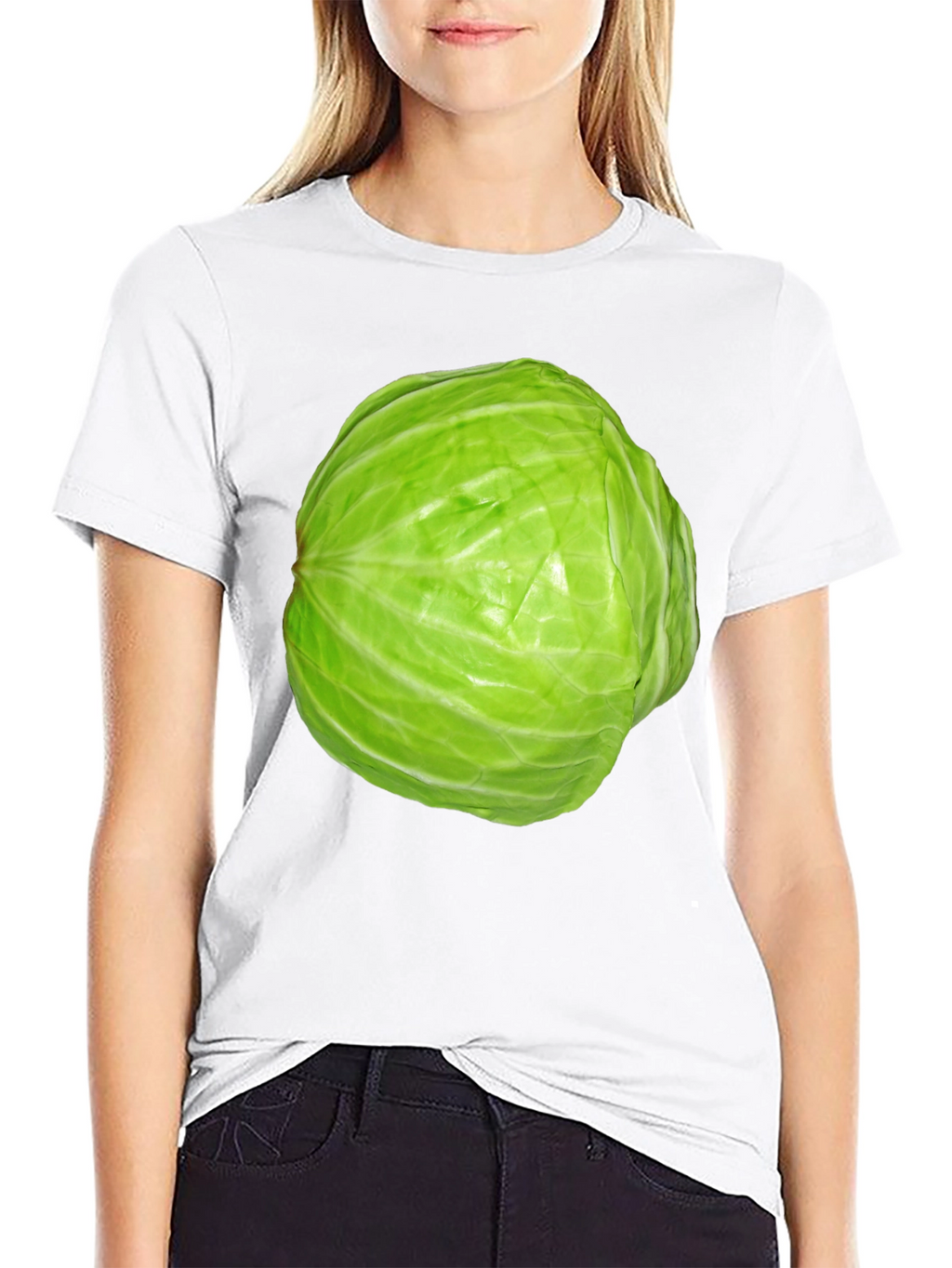 Cabbage Graphic Tee - Quirky Vegetable T-Shirt
