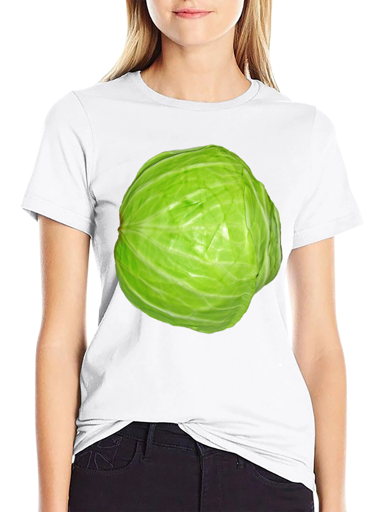 Cabbage Graphic Tee - Quirky Vegetable T-Shirt