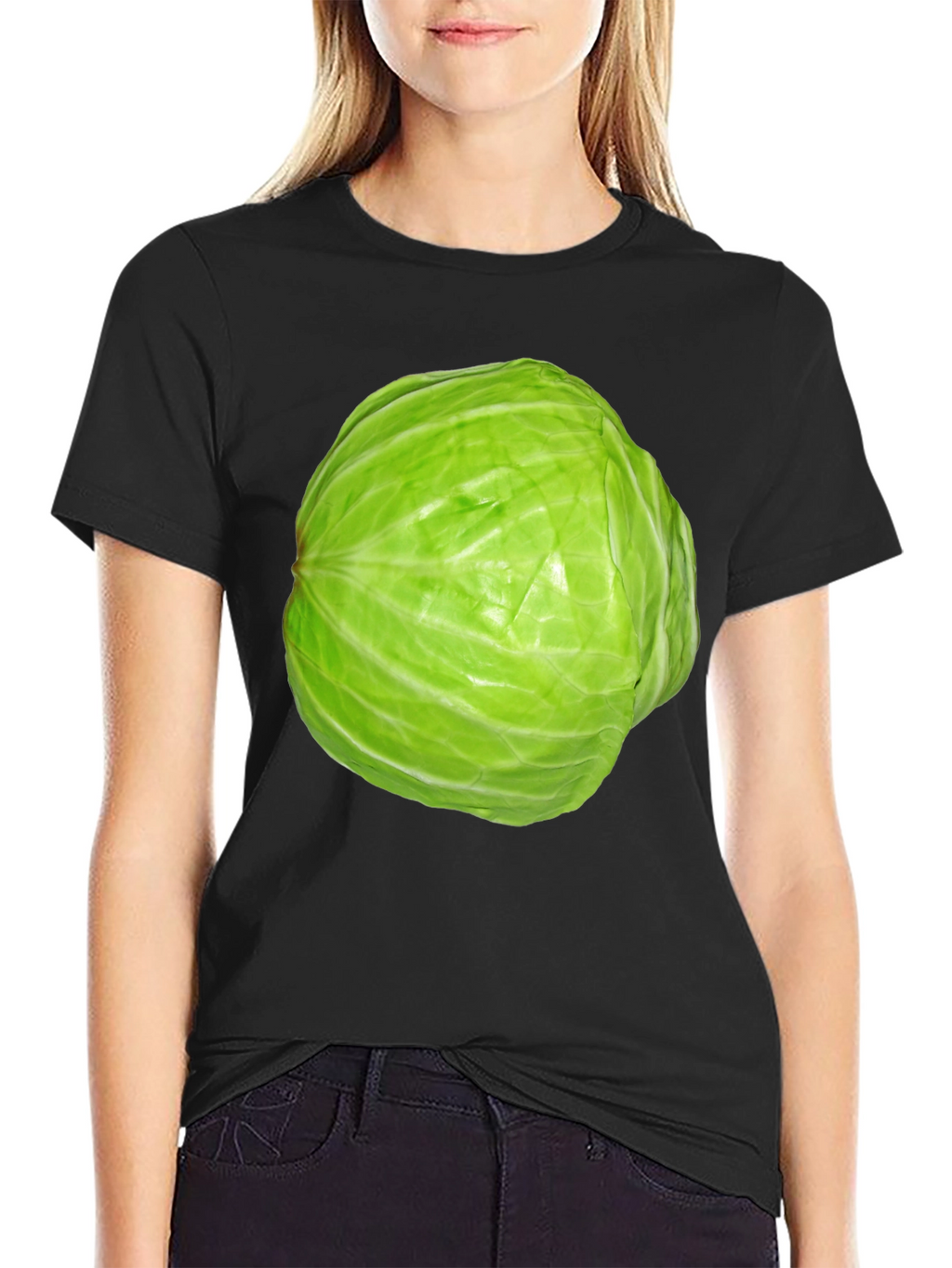 Cabbage Graphic Tee - Quirky Vegetable T-Shirt
