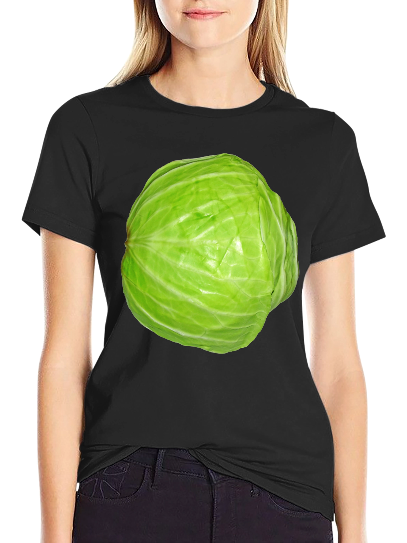 Cabbage Graphic Tee - Quirky Vegetable T-Shirt