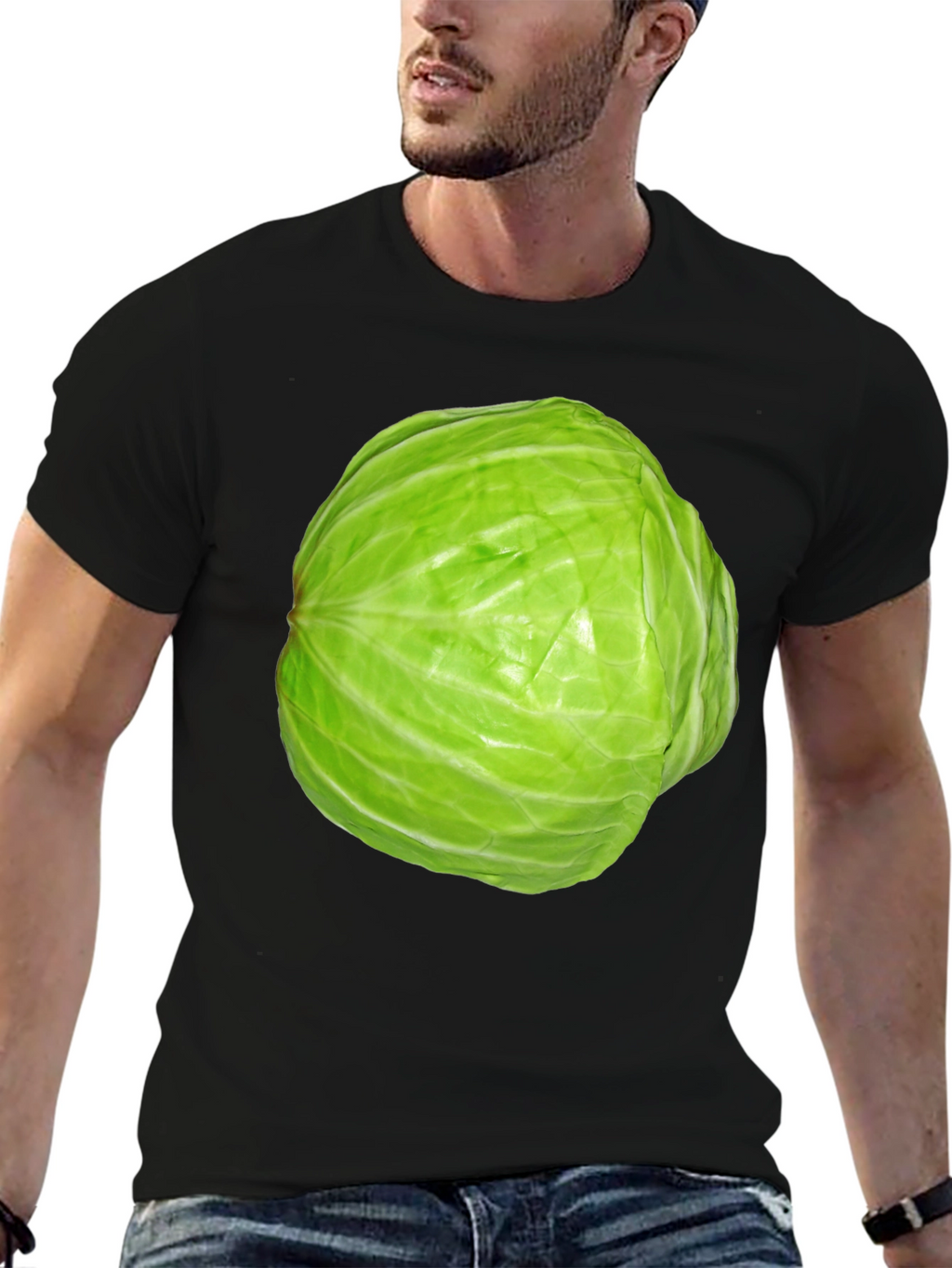 Cabbage Graphic Tee - Quirky Vegetable T-Shirt