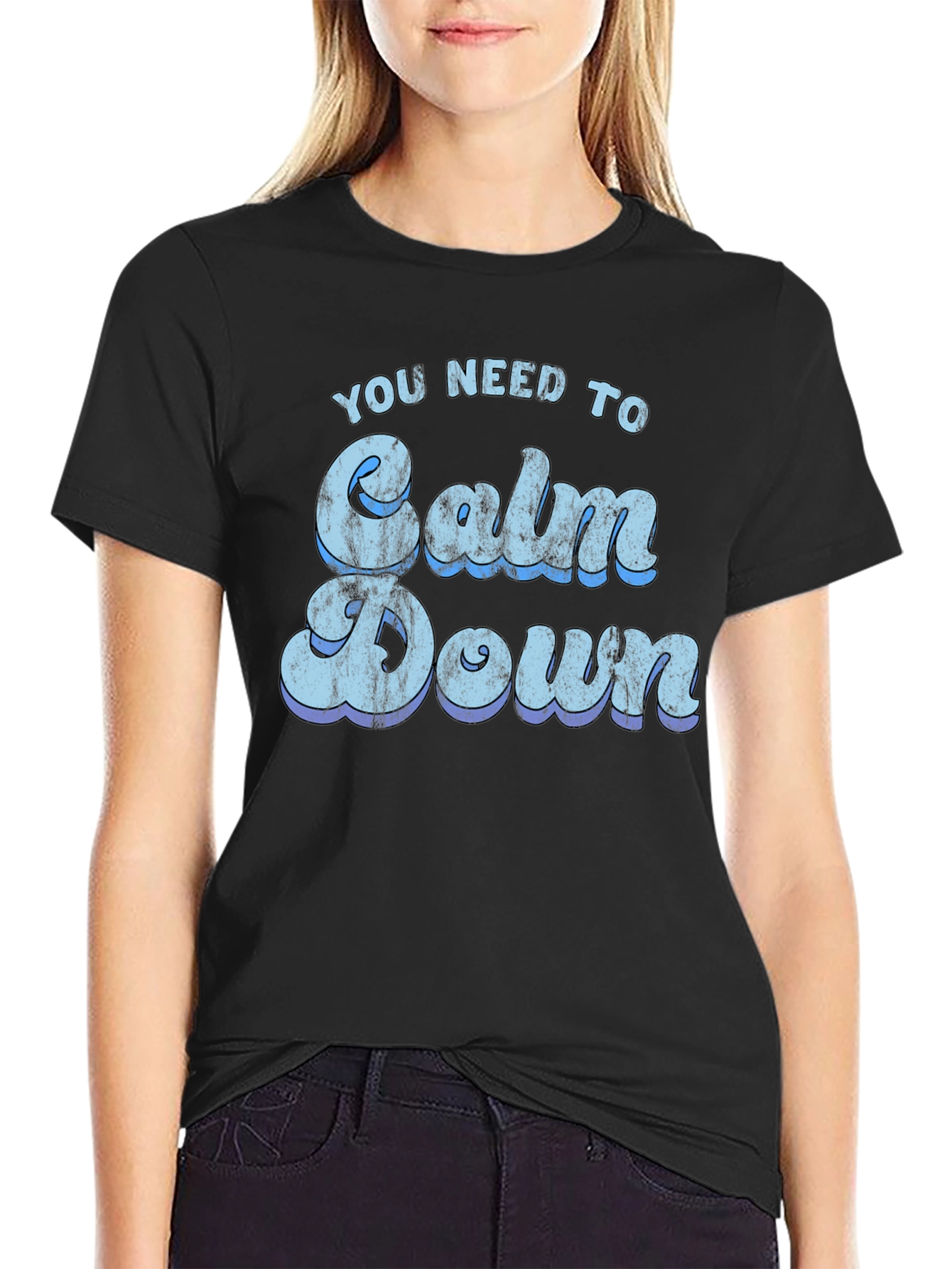 Calm Down Graphic Tee - Trendy Unisex T-Shirt