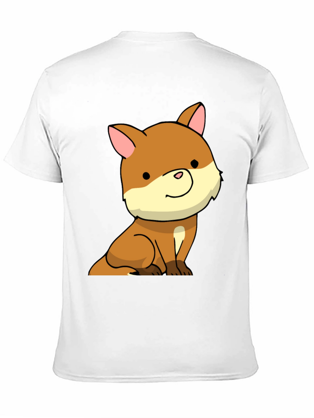 Cute Cartoon Dog Black T-Shirt