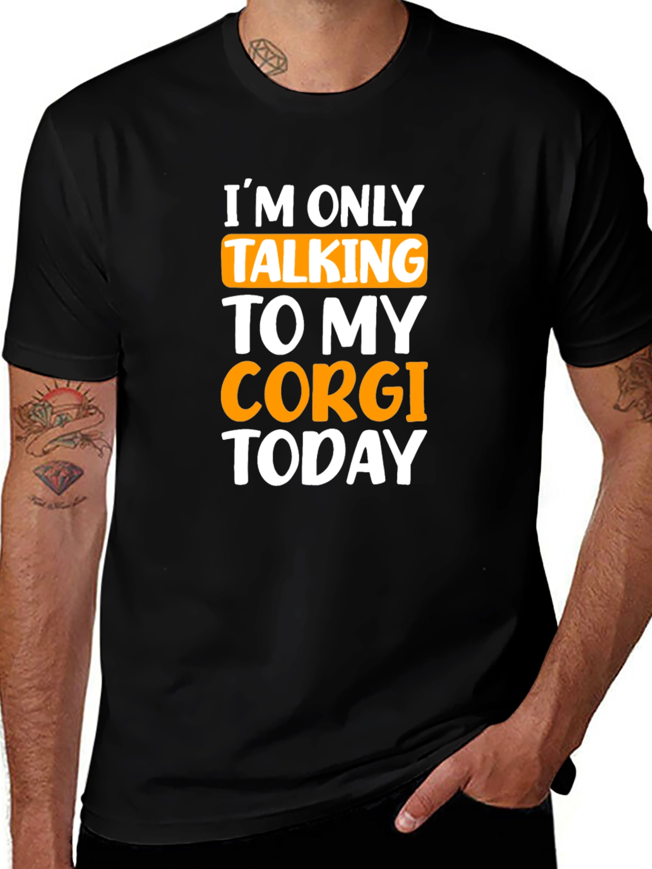 Corgi Lover T-Shirt - Im Only Talking to My Corgi Today