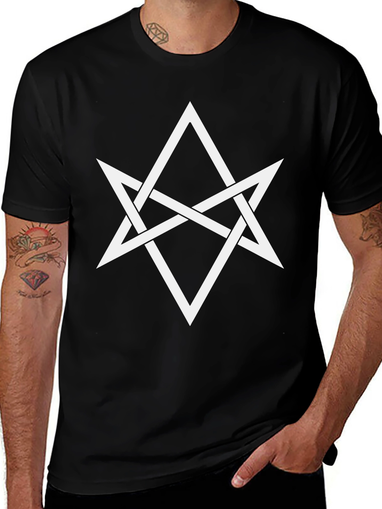 Esoteric Star Graphic Tee - Black Cotton Blend