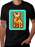 Dog Graphic Print Tee - Casual Cool