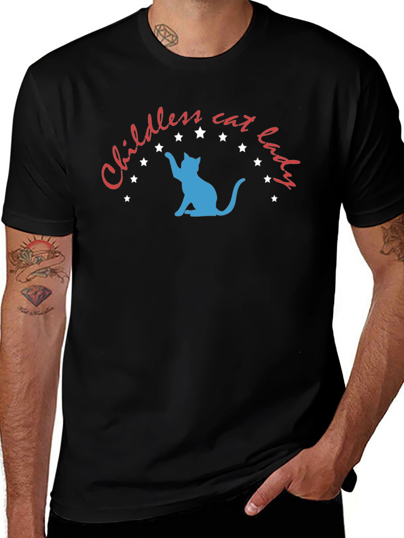 Childless Cat Lady Graphic Tee - Unisex Black T-Shirt