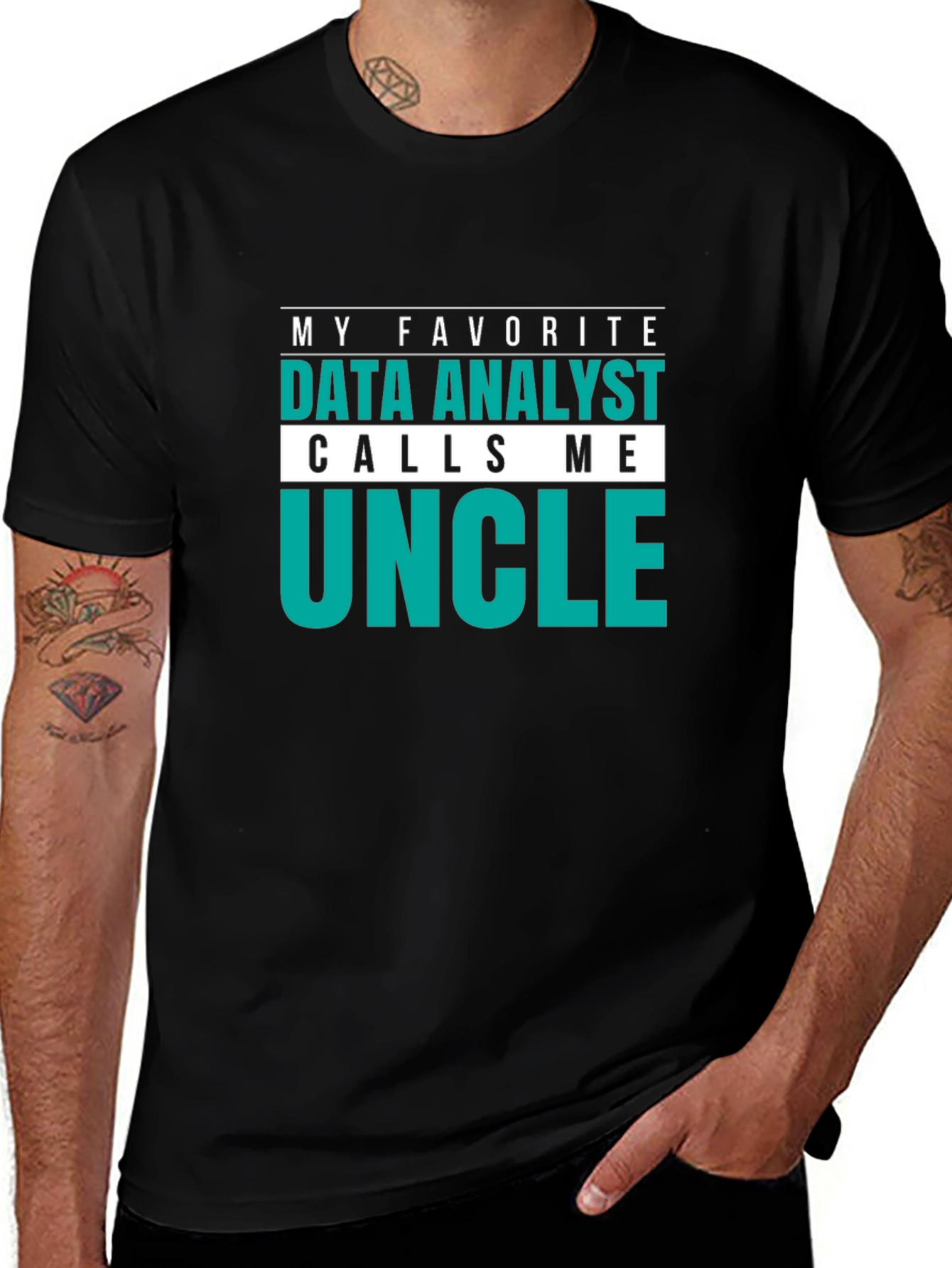 Data Analyst Uncle T-Shirt: My Favorite Calls Me Uncle