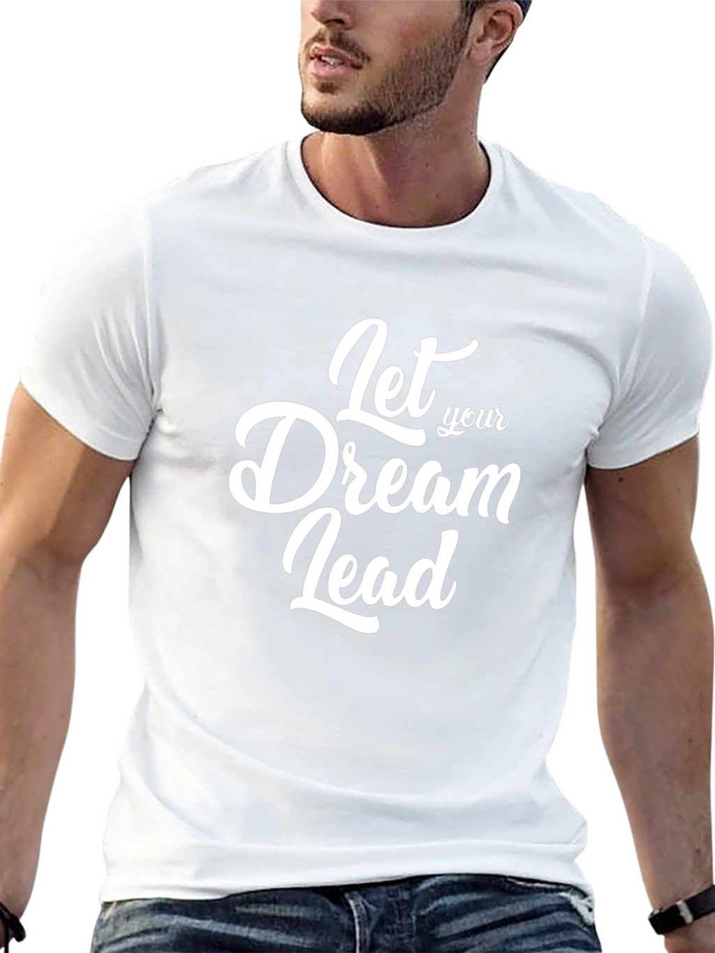 Dream Lead T-Shirt: Motivational Black Tee