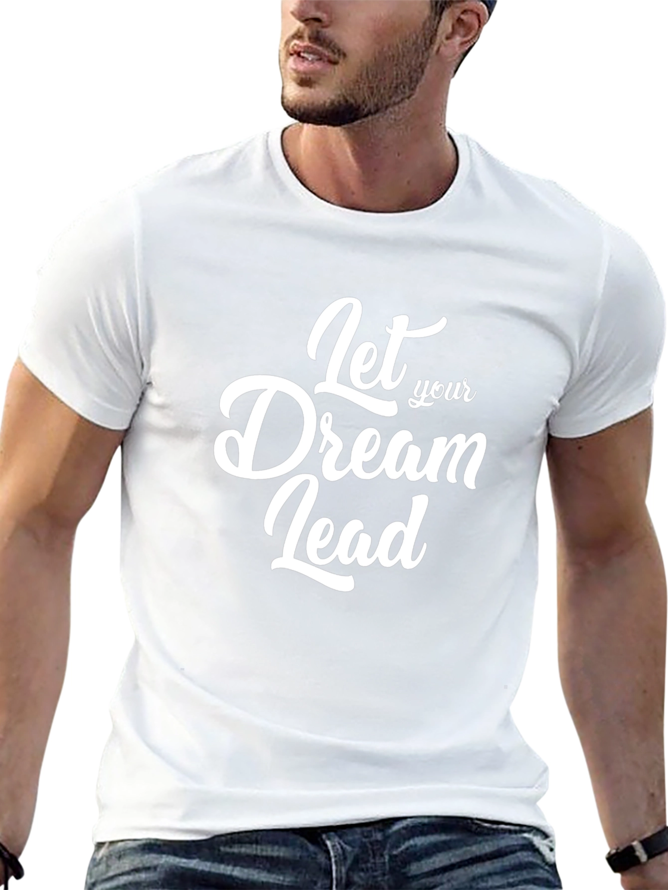 Dream Lead T-Shirt: Motivational Black Tee