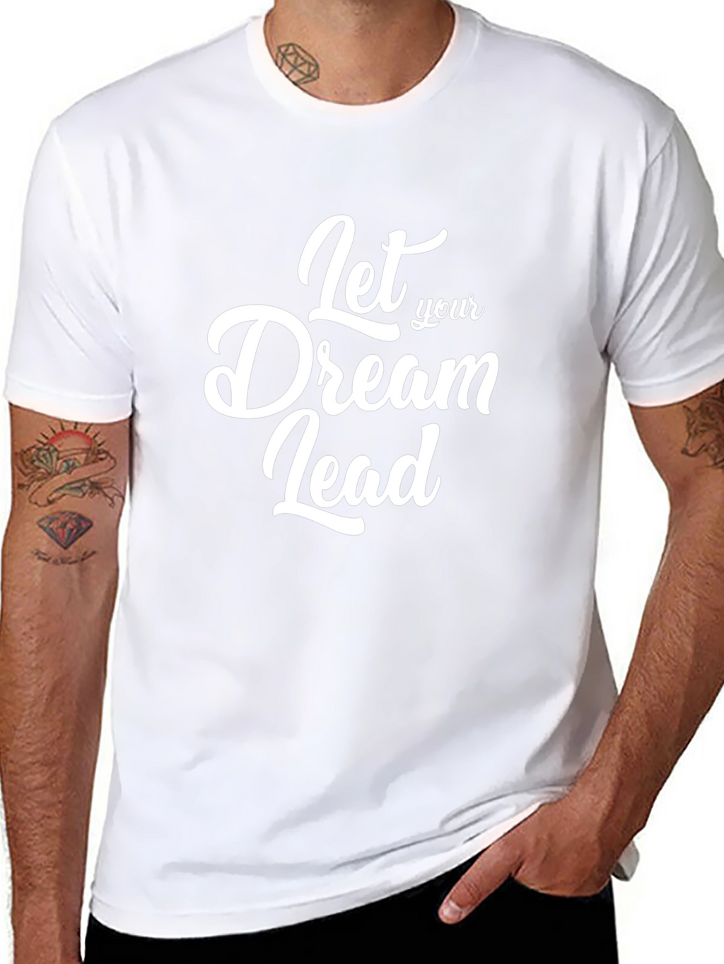 Dream Lead T-Shirt: Motivational Black Tee
