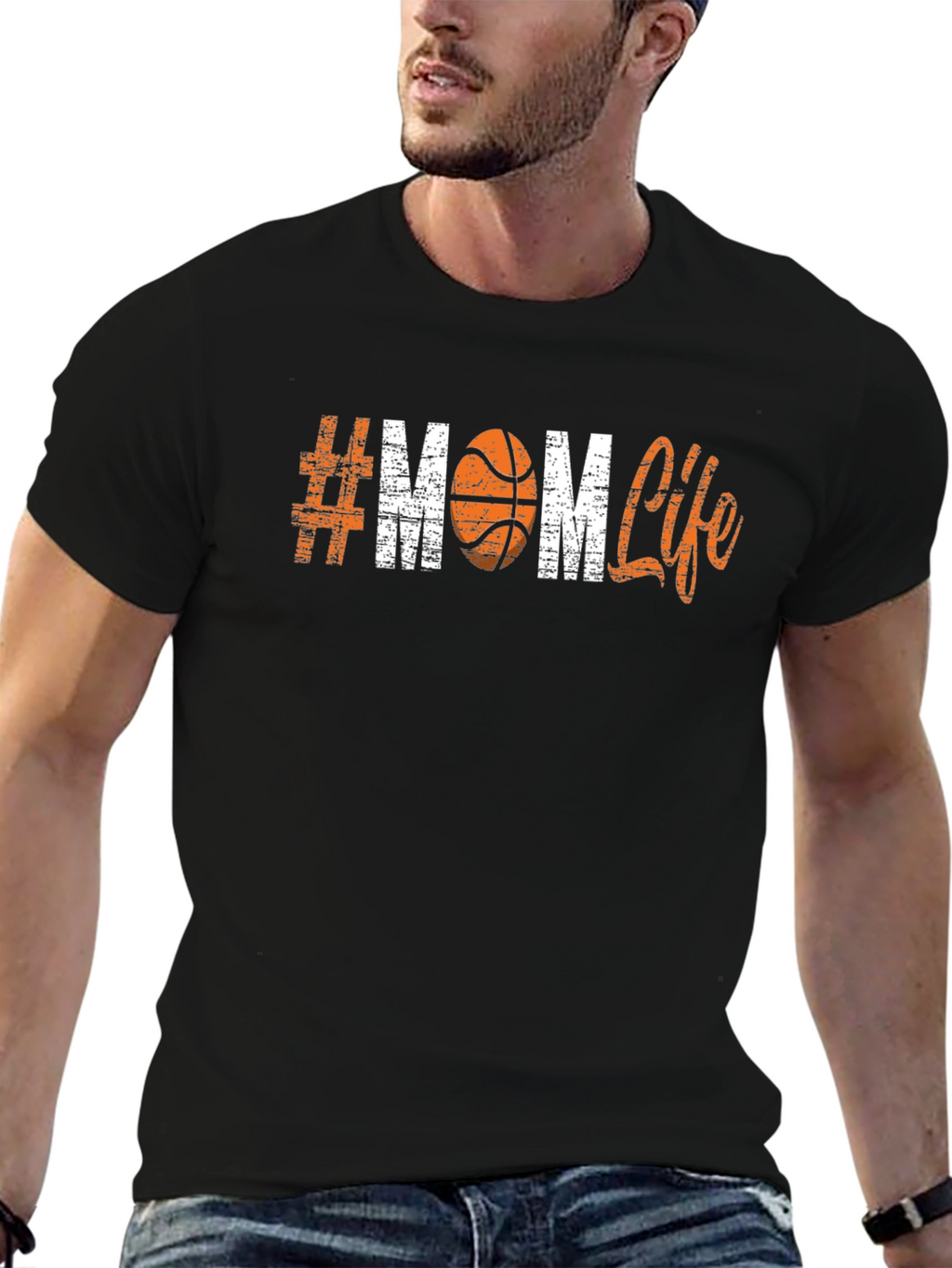 #Mom Life Basketball T-Shirt - Trendy Graphic Tee