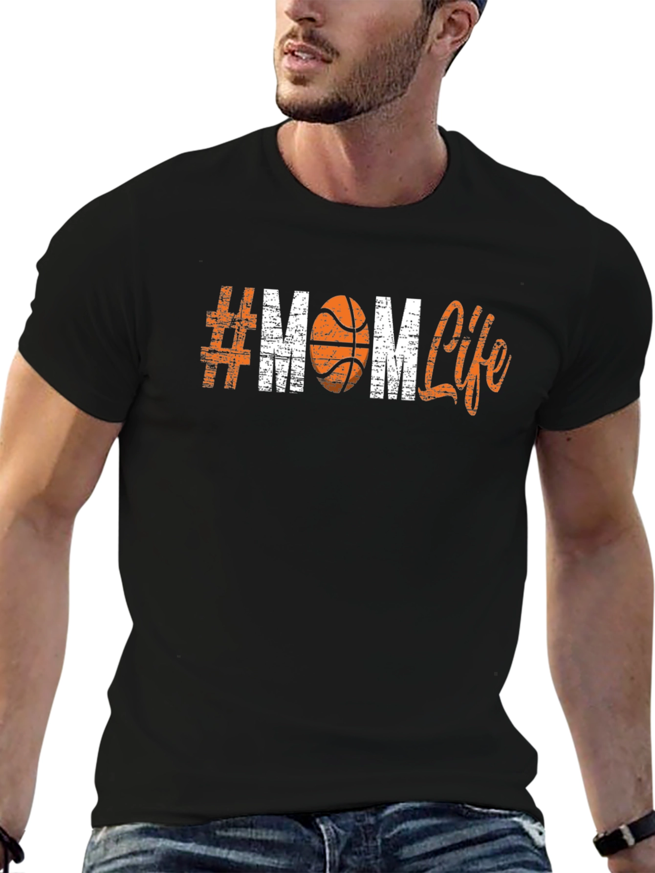 #Mom Life Basketball T-Shirt - Trendy Graphic Tee