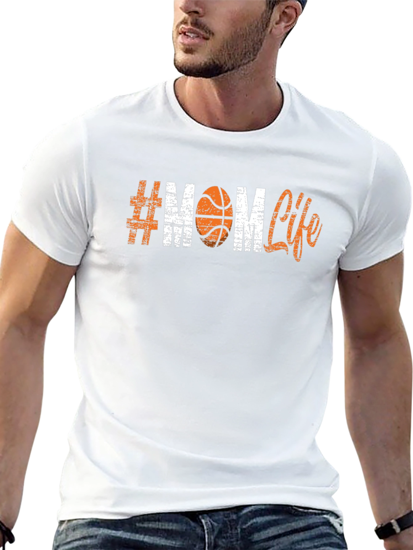 #Mom Life Basketball T-Shirt - Trendy Graphic Tee