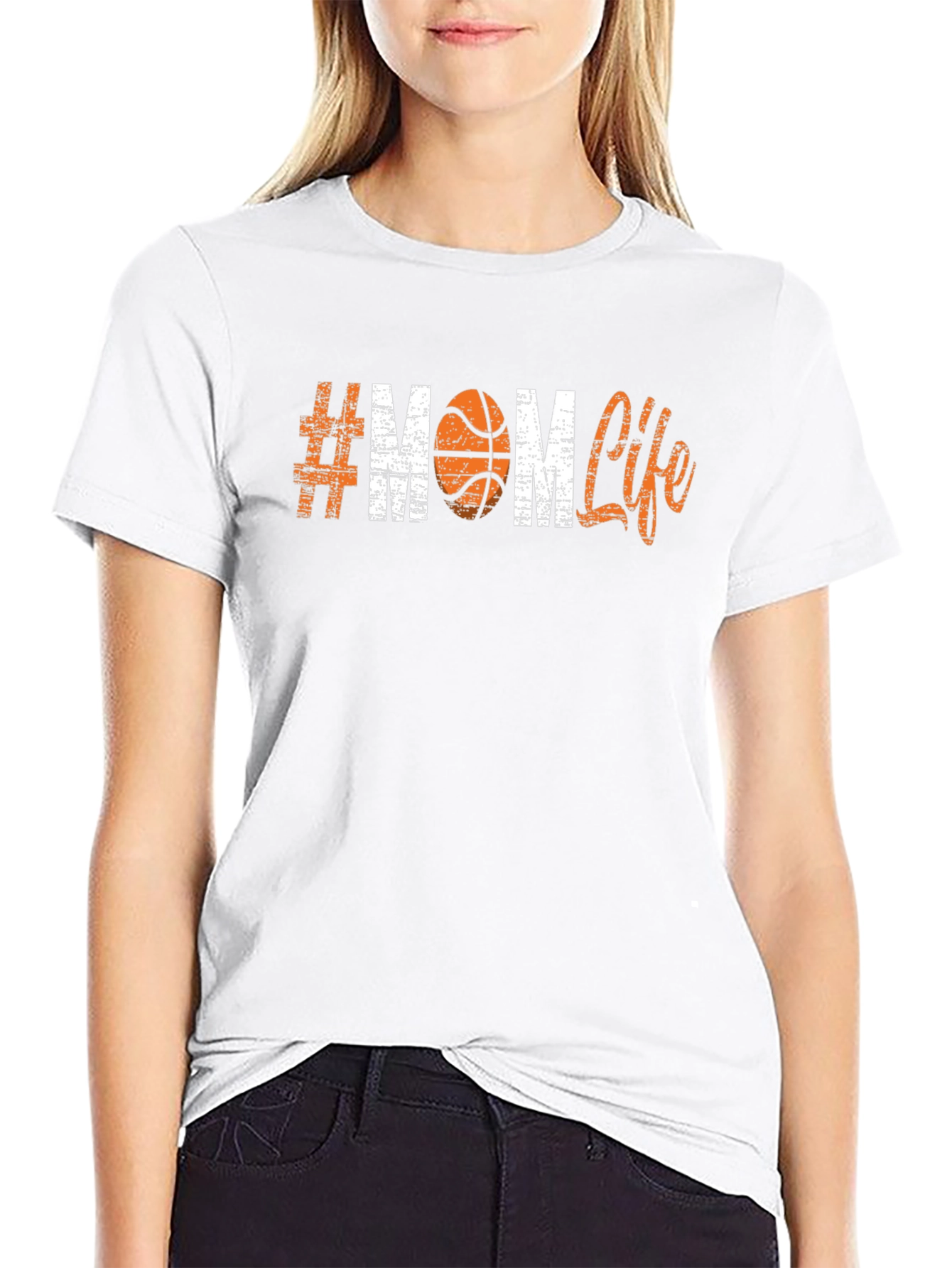 #Mom Life Basketball T-Shirt - Trendy Graphic Tee