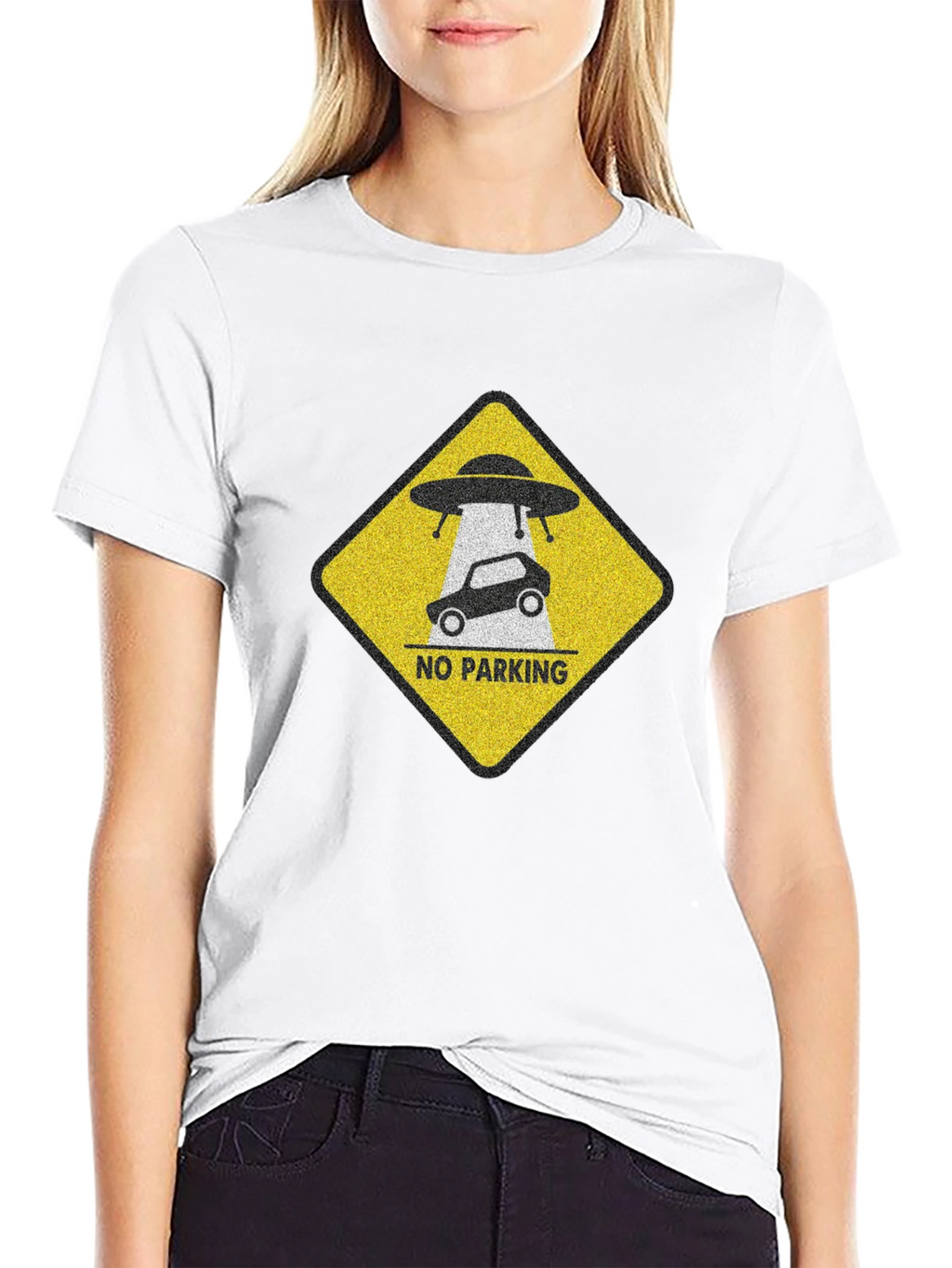 Alien Abduction No Parking Graphic Tee