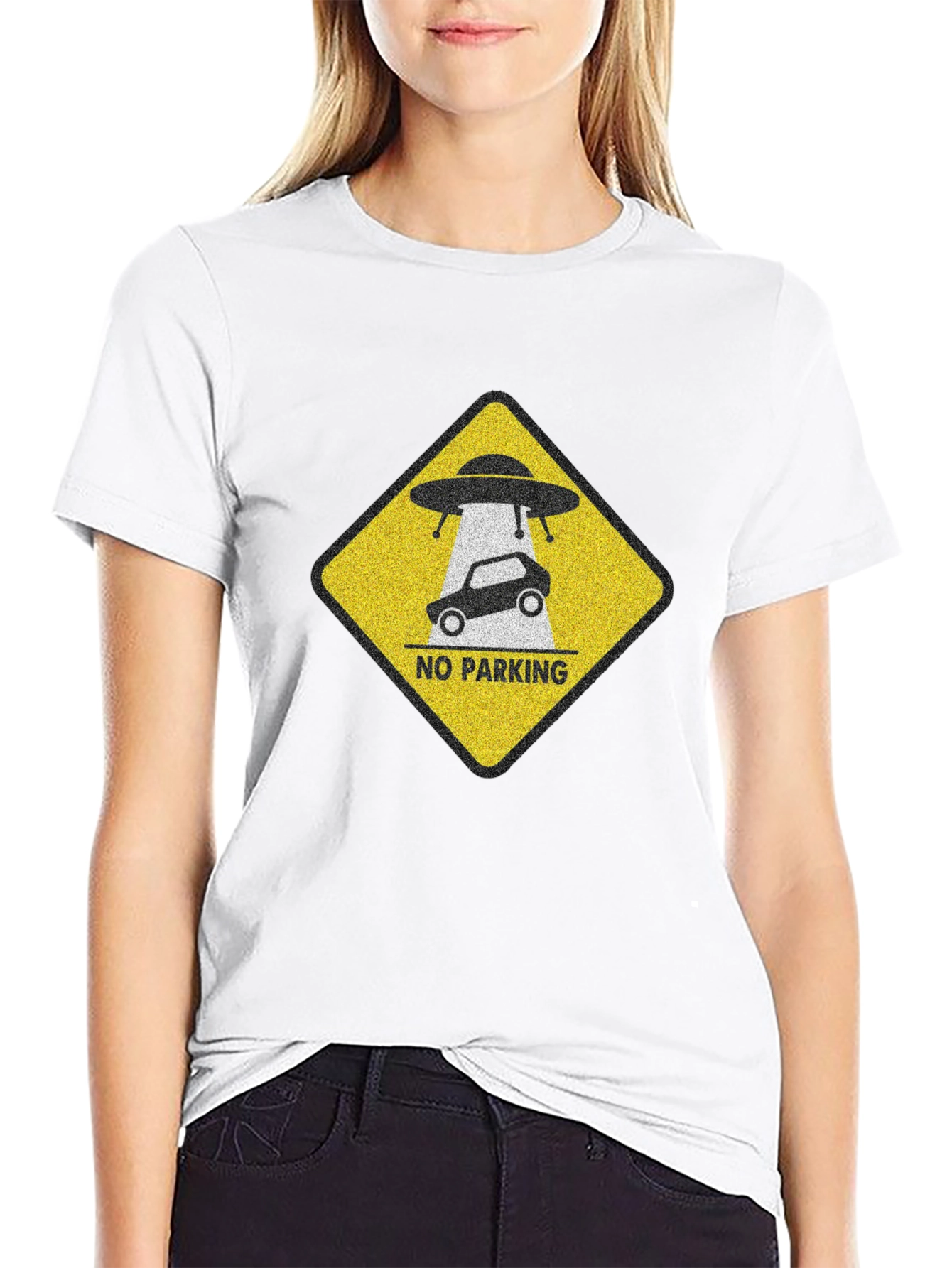 Alien Abduction No Parking Graphic Tee