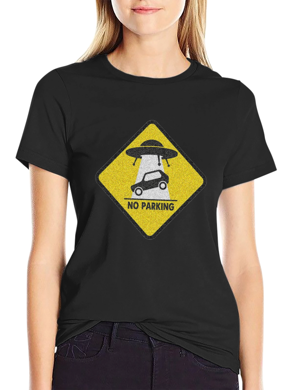Alien Abduction No Parking Graphic Tee