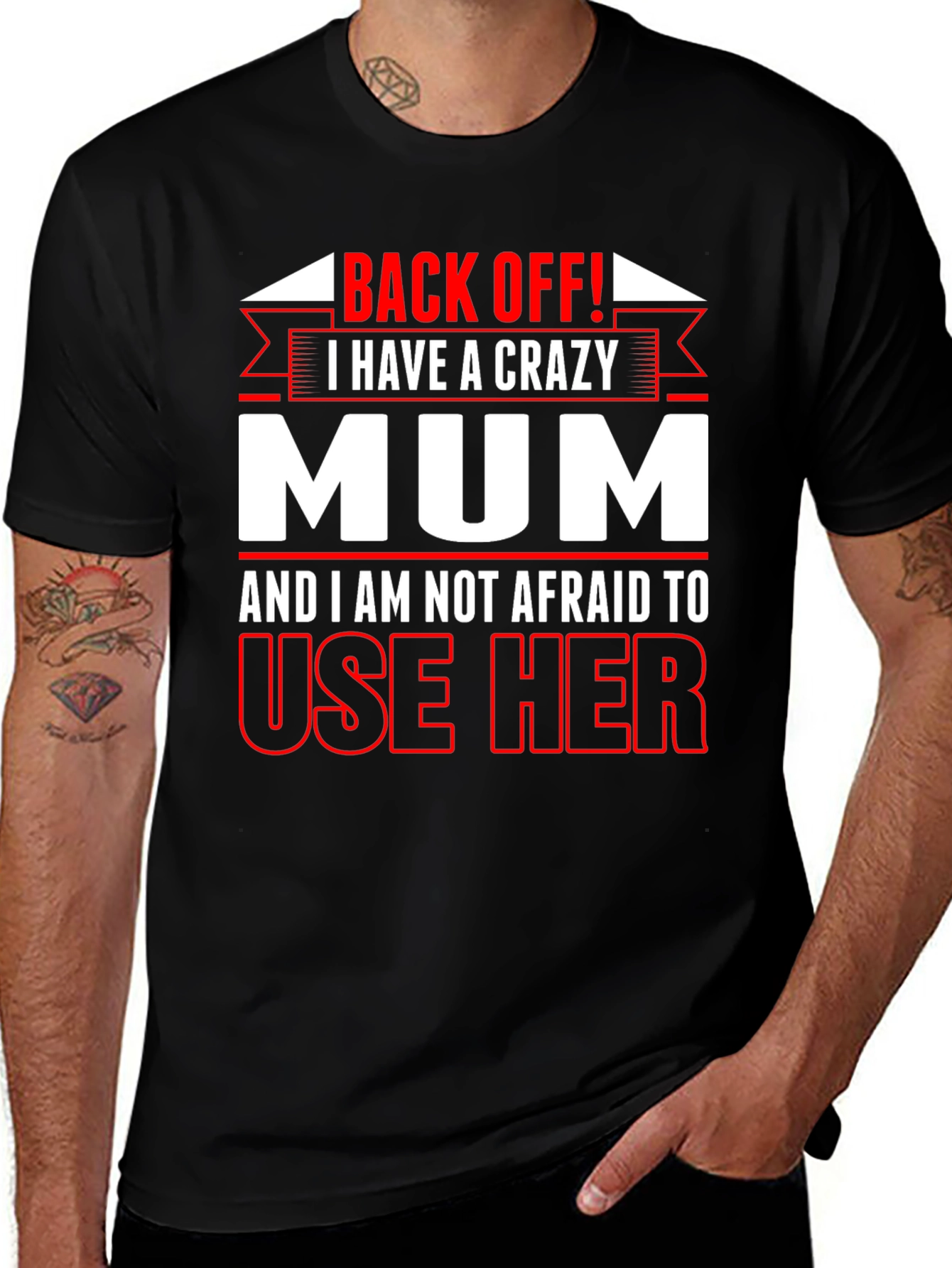 Crazy Mum T-Shirt - Back Off Graphic Tee
