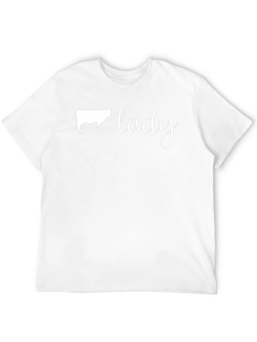 Cow Lady T-Shirt - Black Cotton Tee
