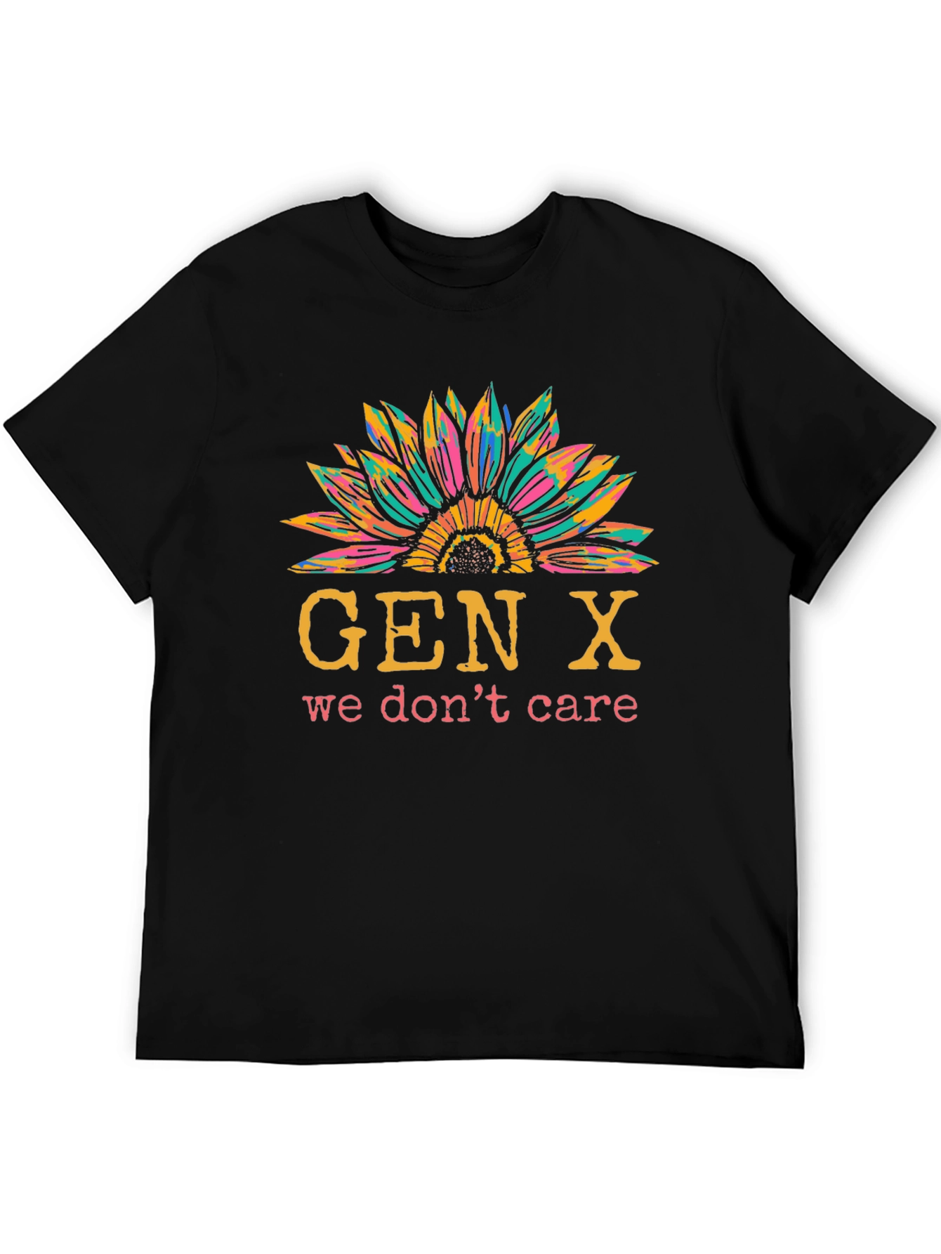 GEN X Sunflower Graphic T-Shirt - We Dont Care Tee