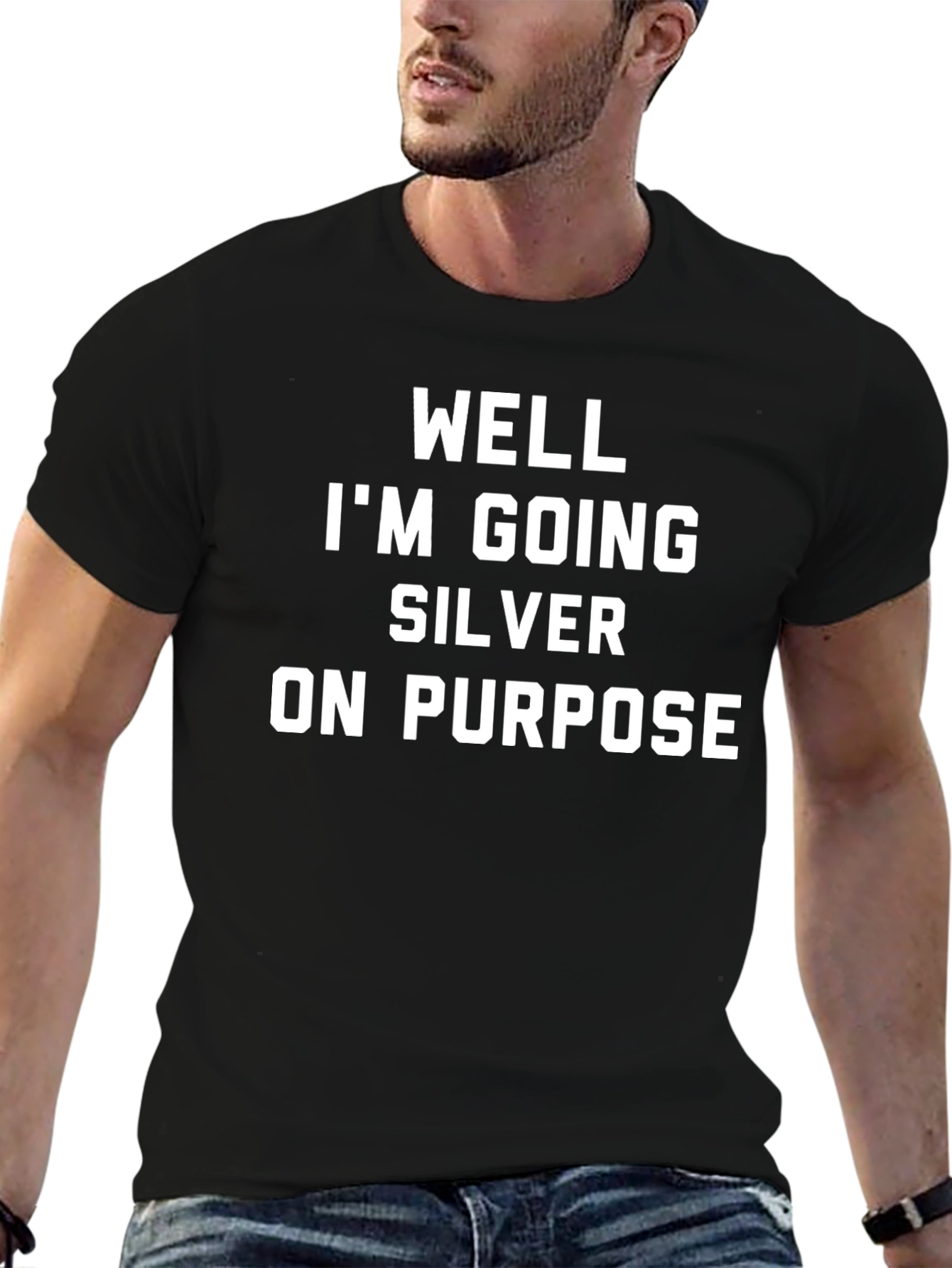 Funny Going Silver Graphic Tee