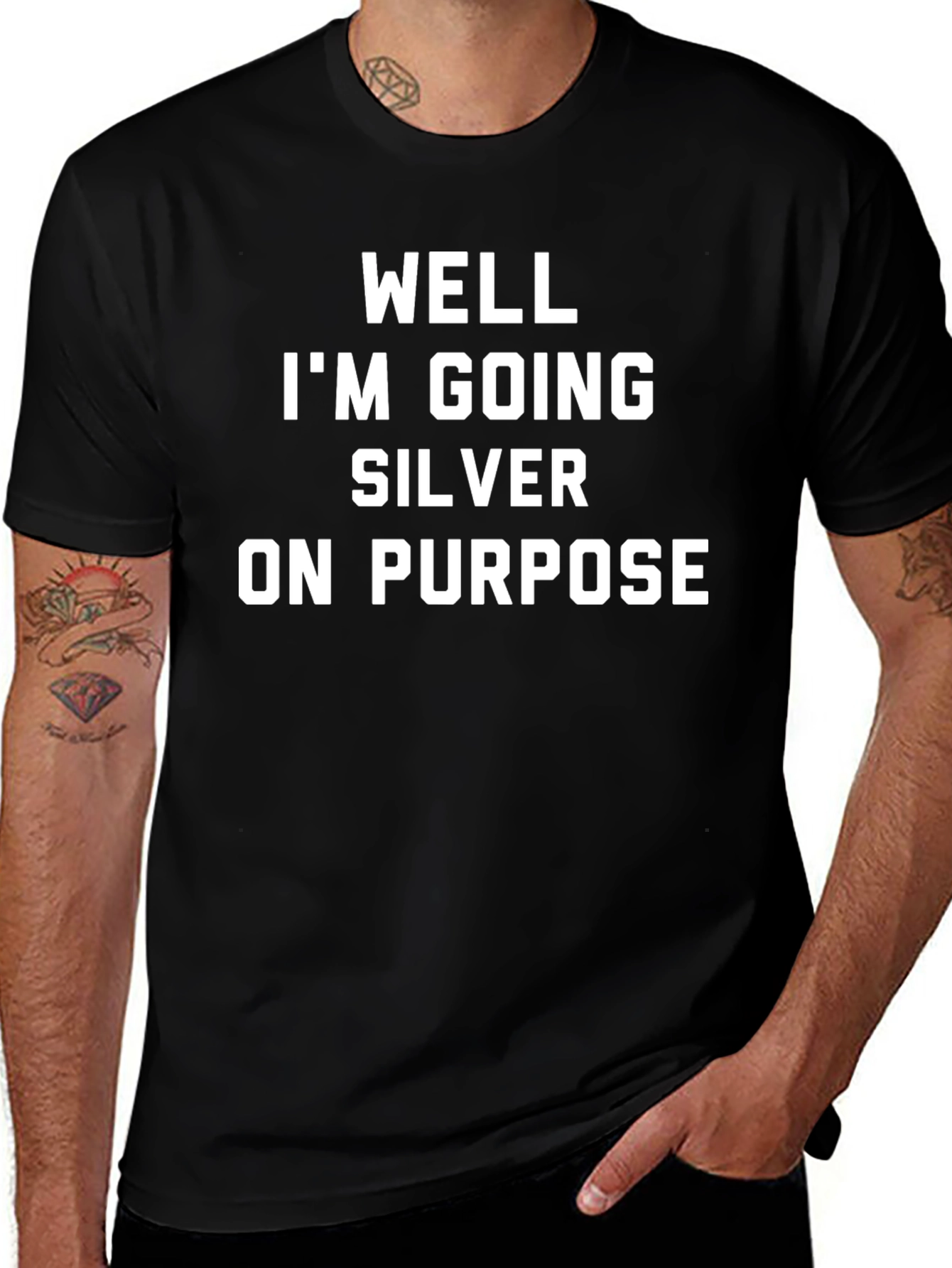 Funny Going Silver Graphic Tee