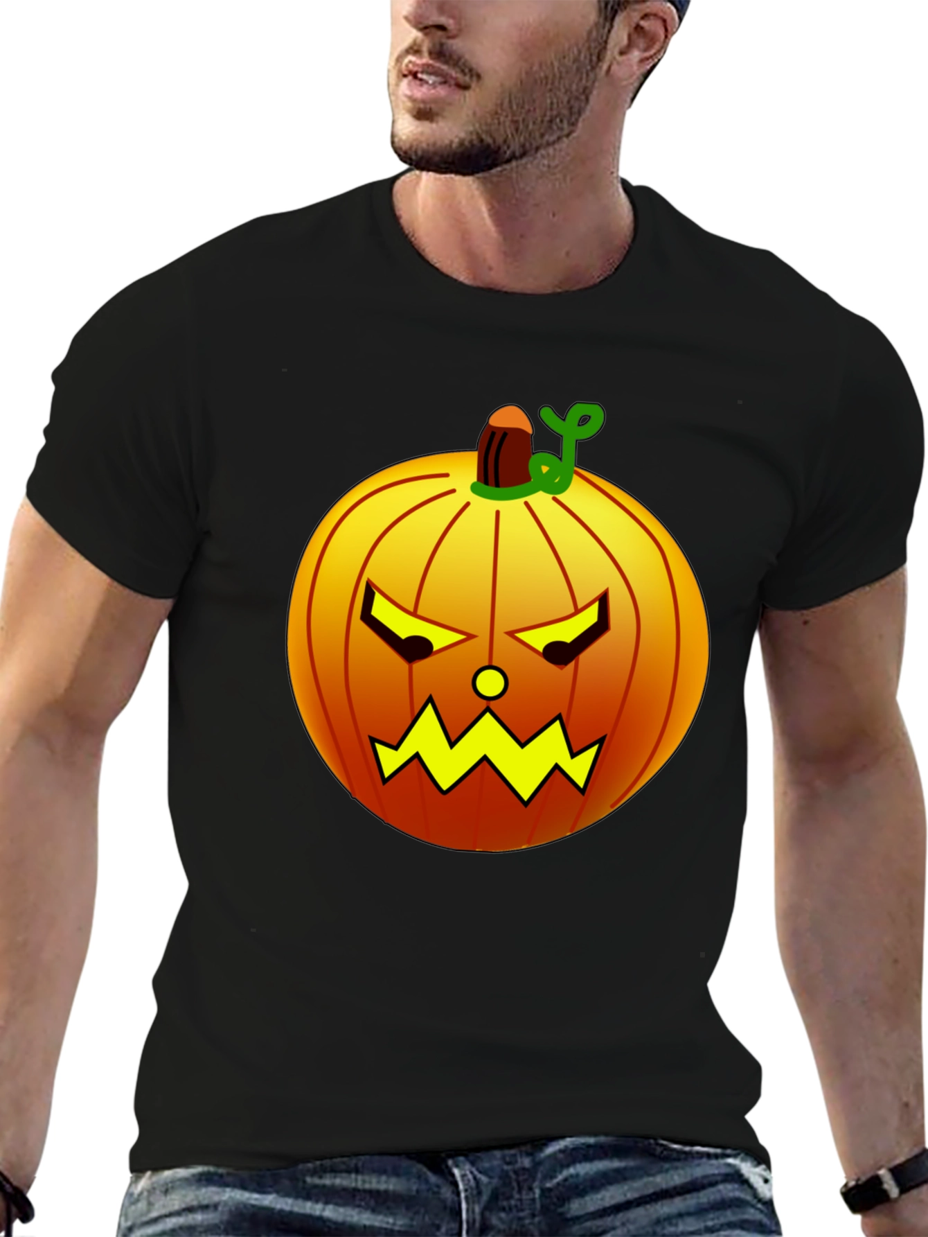 Halloween Pumpkin Graphic Tee - Spooky Season