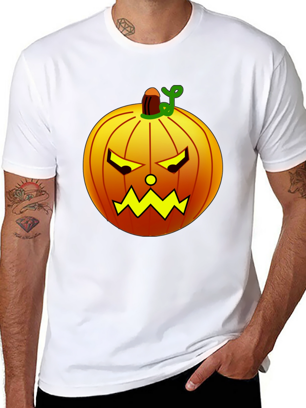 Halloween Pumpkin Graphic Tee - Spooky Season