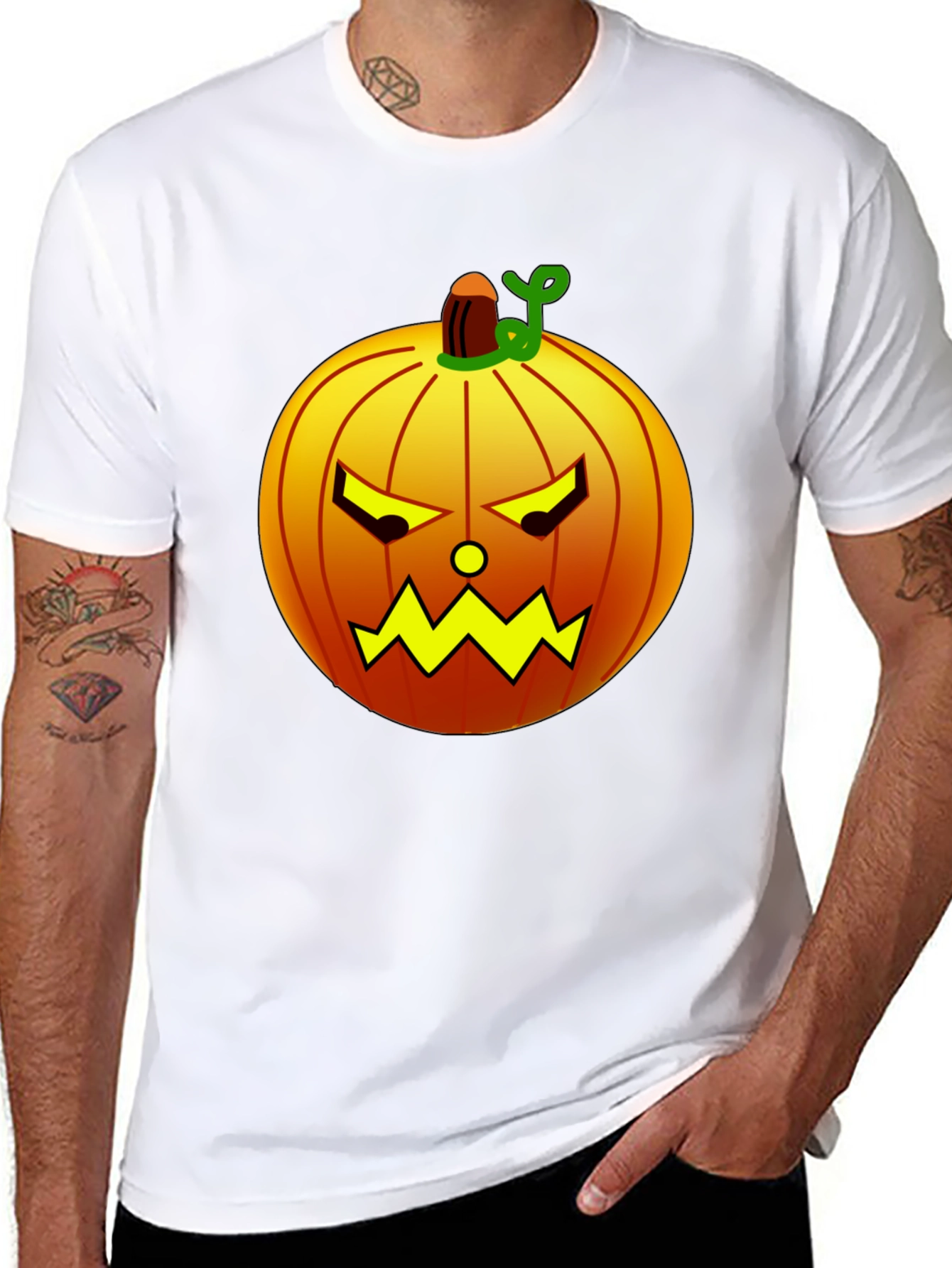 Halloween Pumpkin Graphic Tee - Spooky Season