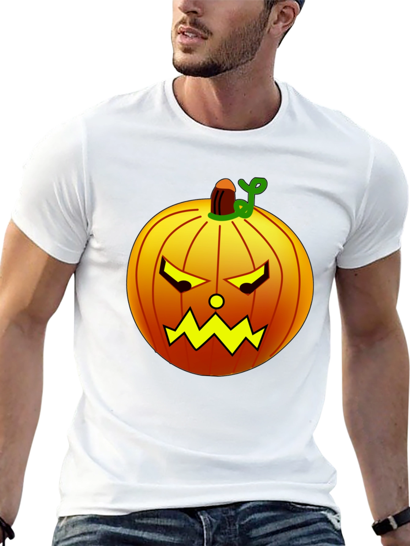Halloween Pumpkin Graphic Tee - Spooky Season